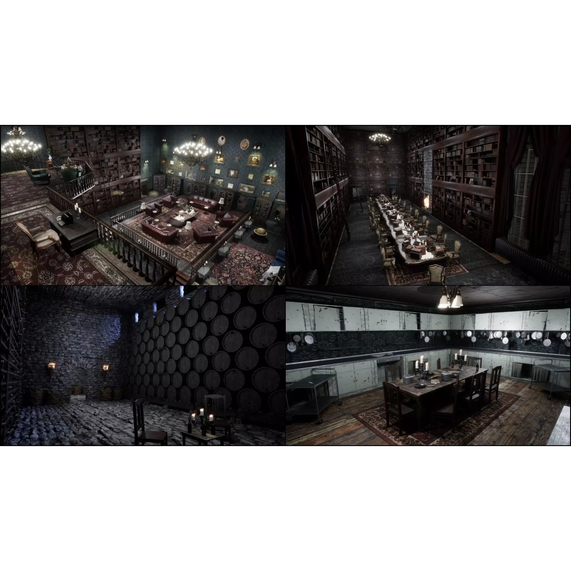 Ravenwood Manor 3D Model – Gothic Victorian Mansion, Game-Ready - View 2