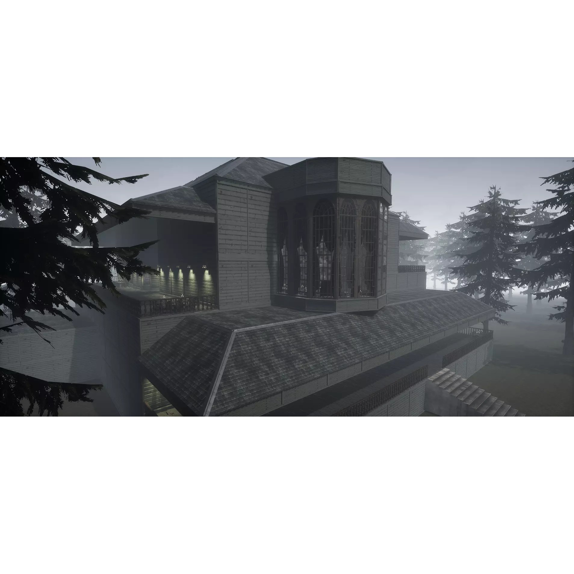 Ravenwood Manor 3D Model – Gothic Victorian Mansion, Game-Ready - View 26