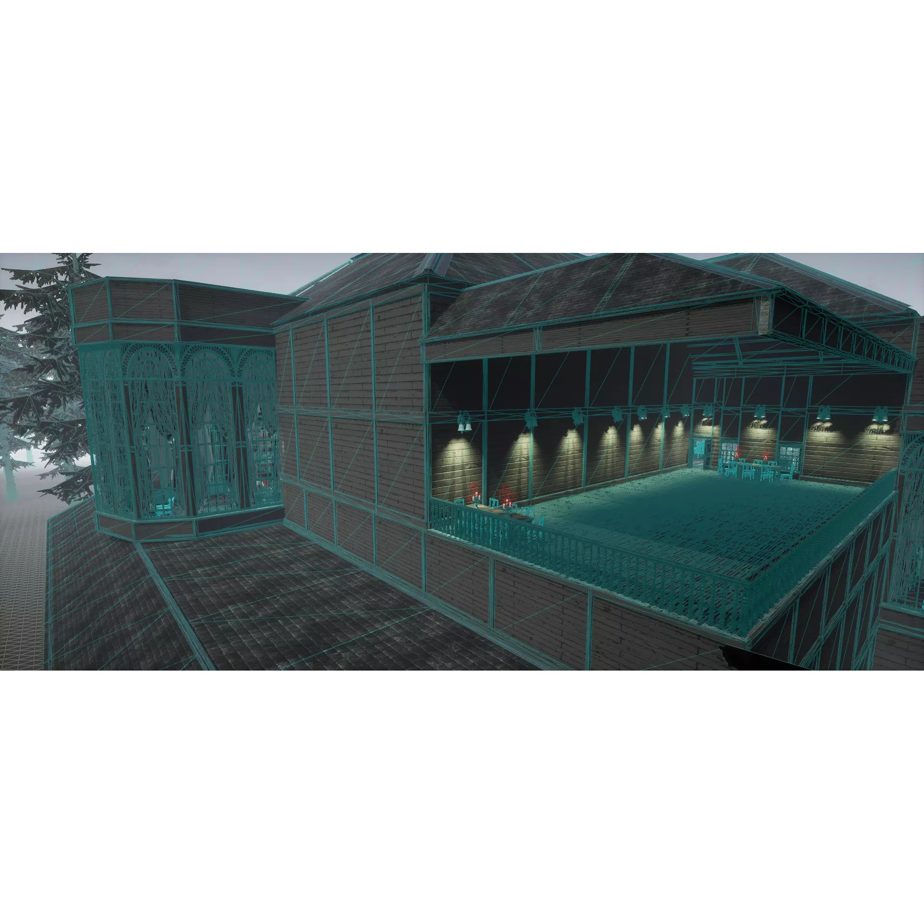 Ravenwood Manor 3D Model – Gothic Victorian Mansion, Game-Ready - View 28
