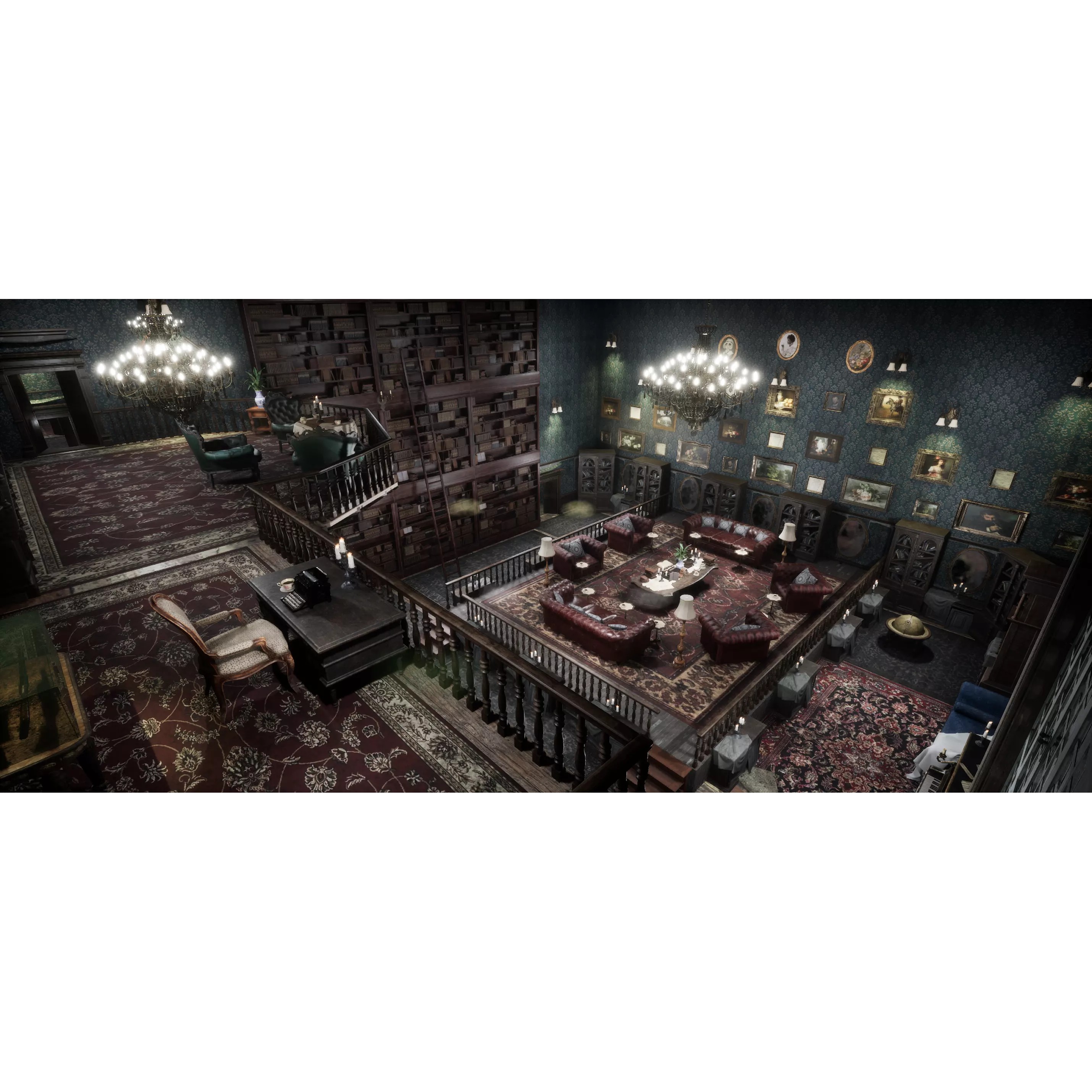 Ravenwood Manor 3D Model – Gothic Victorian Mansion, Game-Ready - View 3