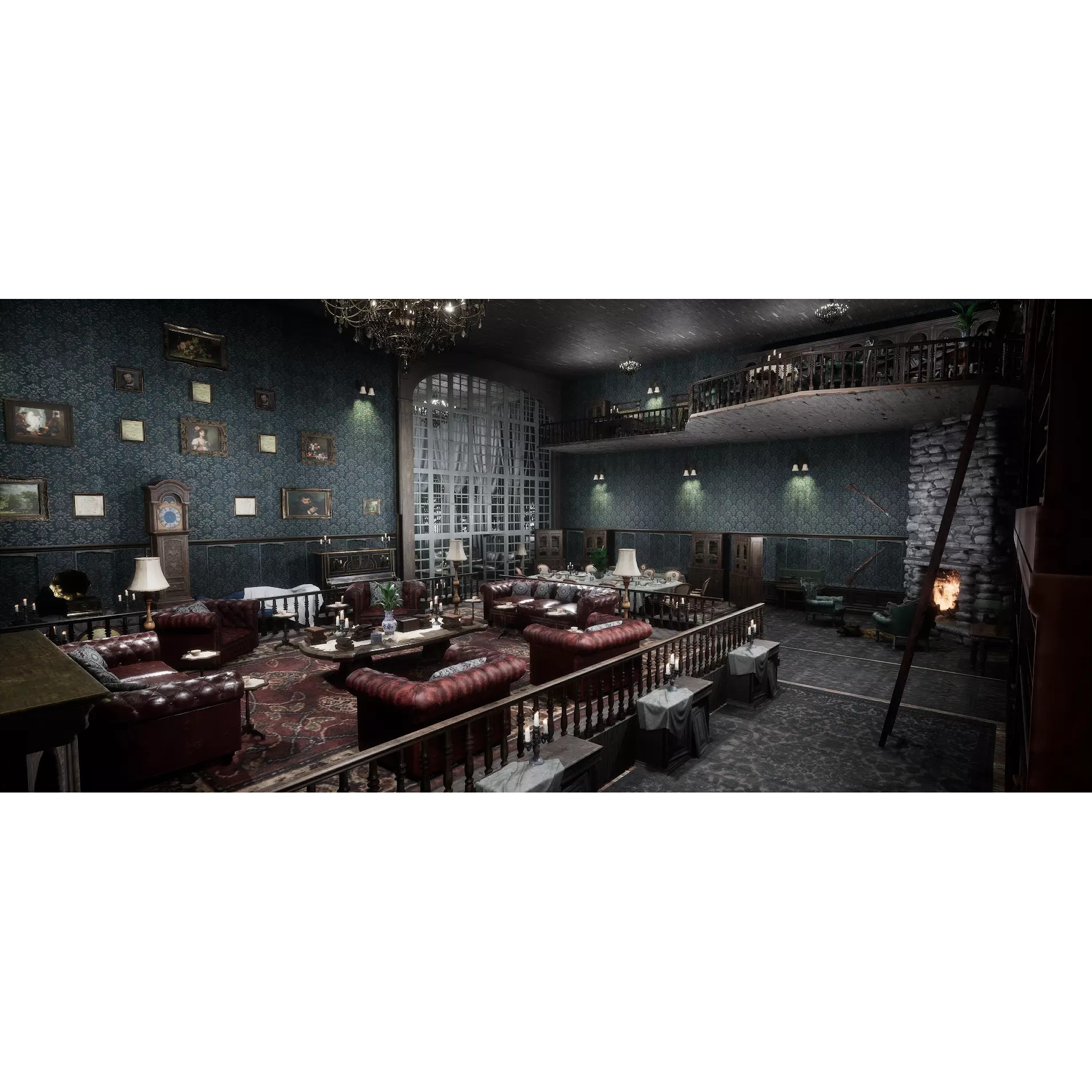 Ravenwood Manor 3D Model – Gothic Victorian Mansion, Game-Ready - View 4