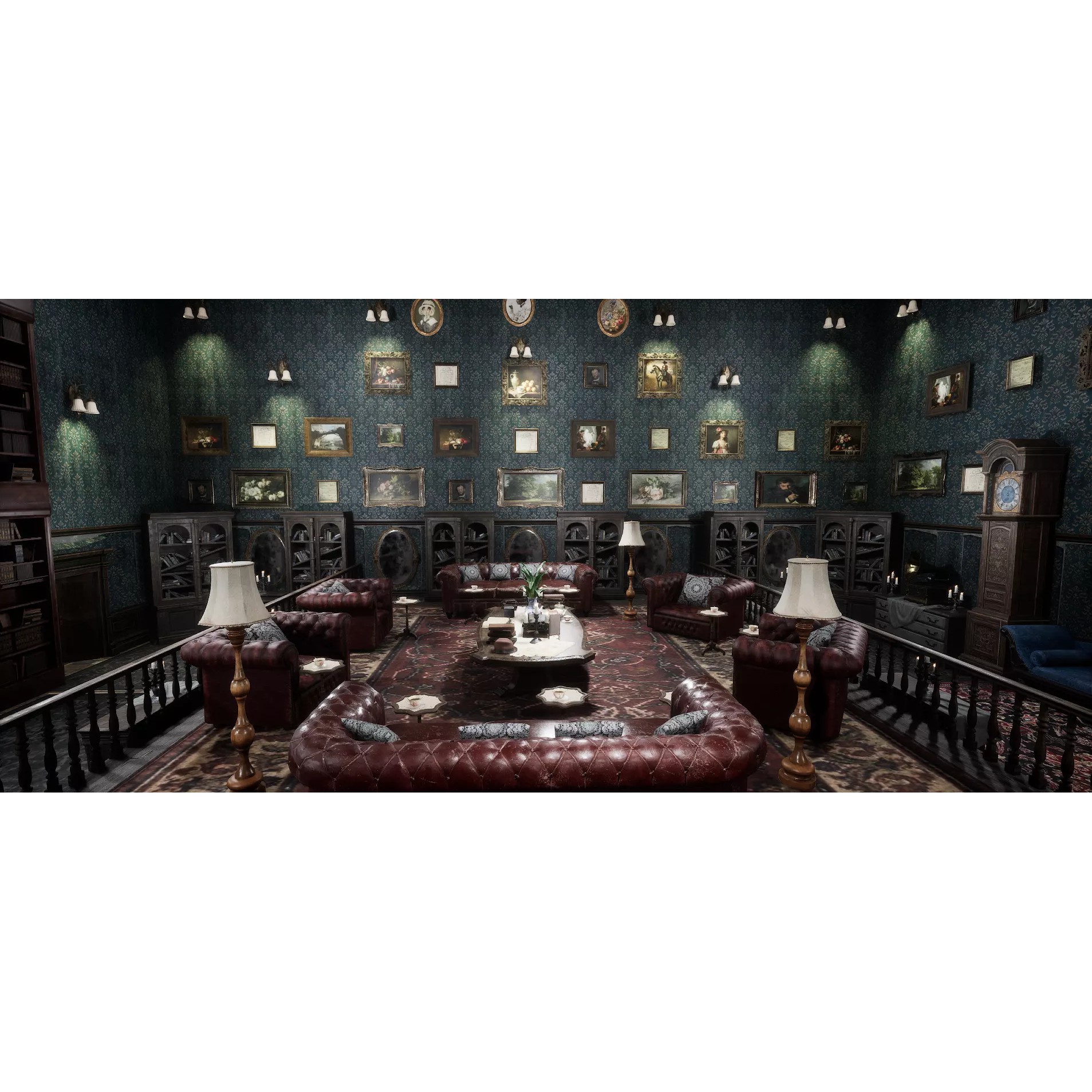 Ravenwood Manor 3D Model – Gothic Victorian Mansion, Game-Ready - View 9