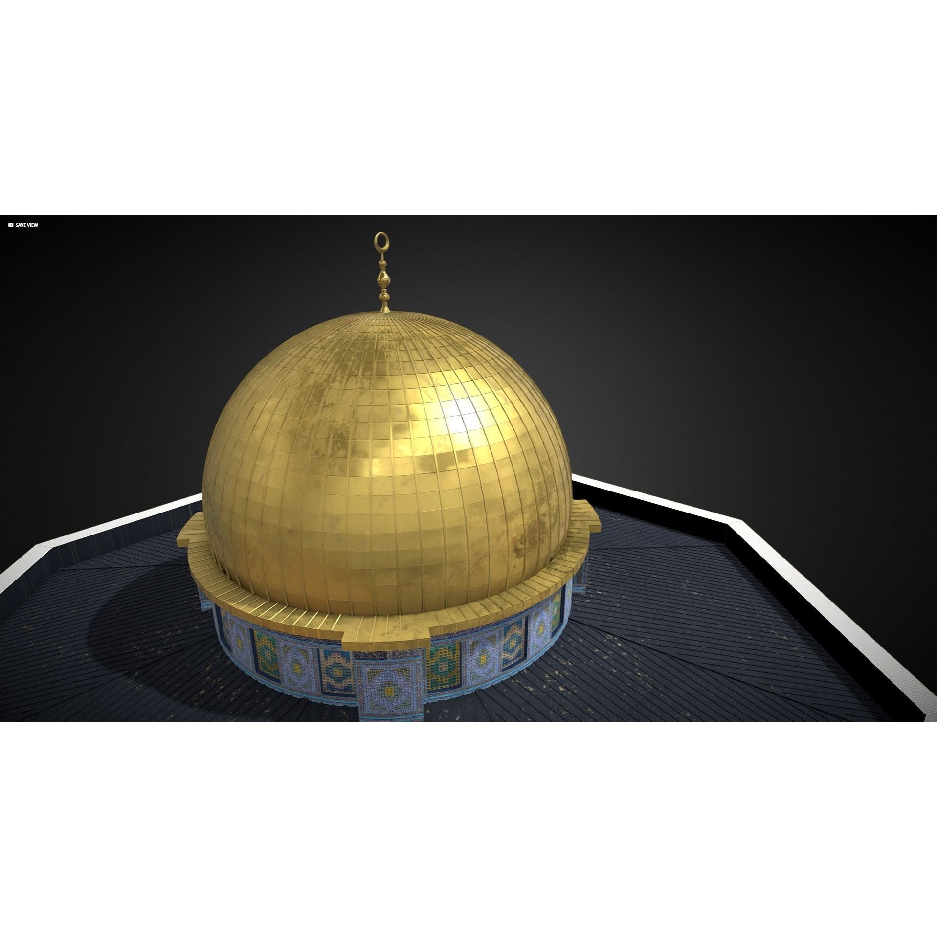 Dome of the Rock - Realistic 3D Model - View 12
