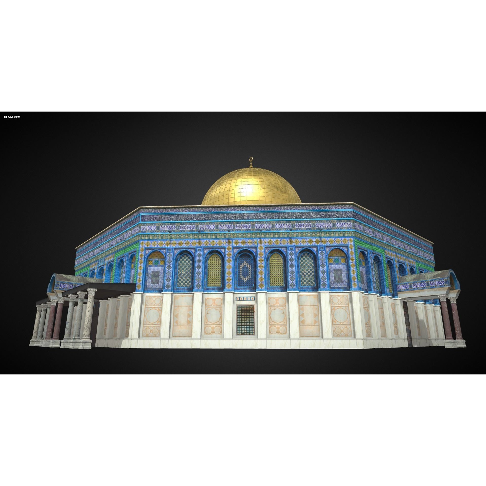 Dome of the Rock - Realistic 3D Model - View 8