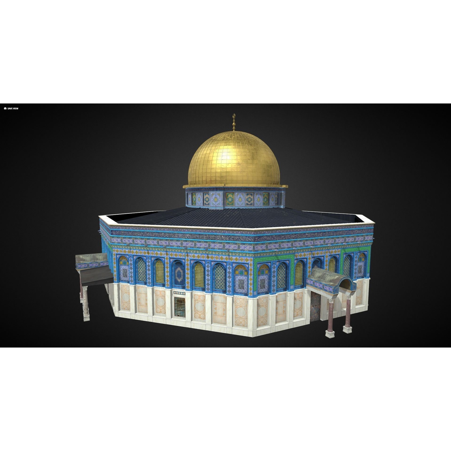 Dome of the Rock - Realistic 3D Model - View 9