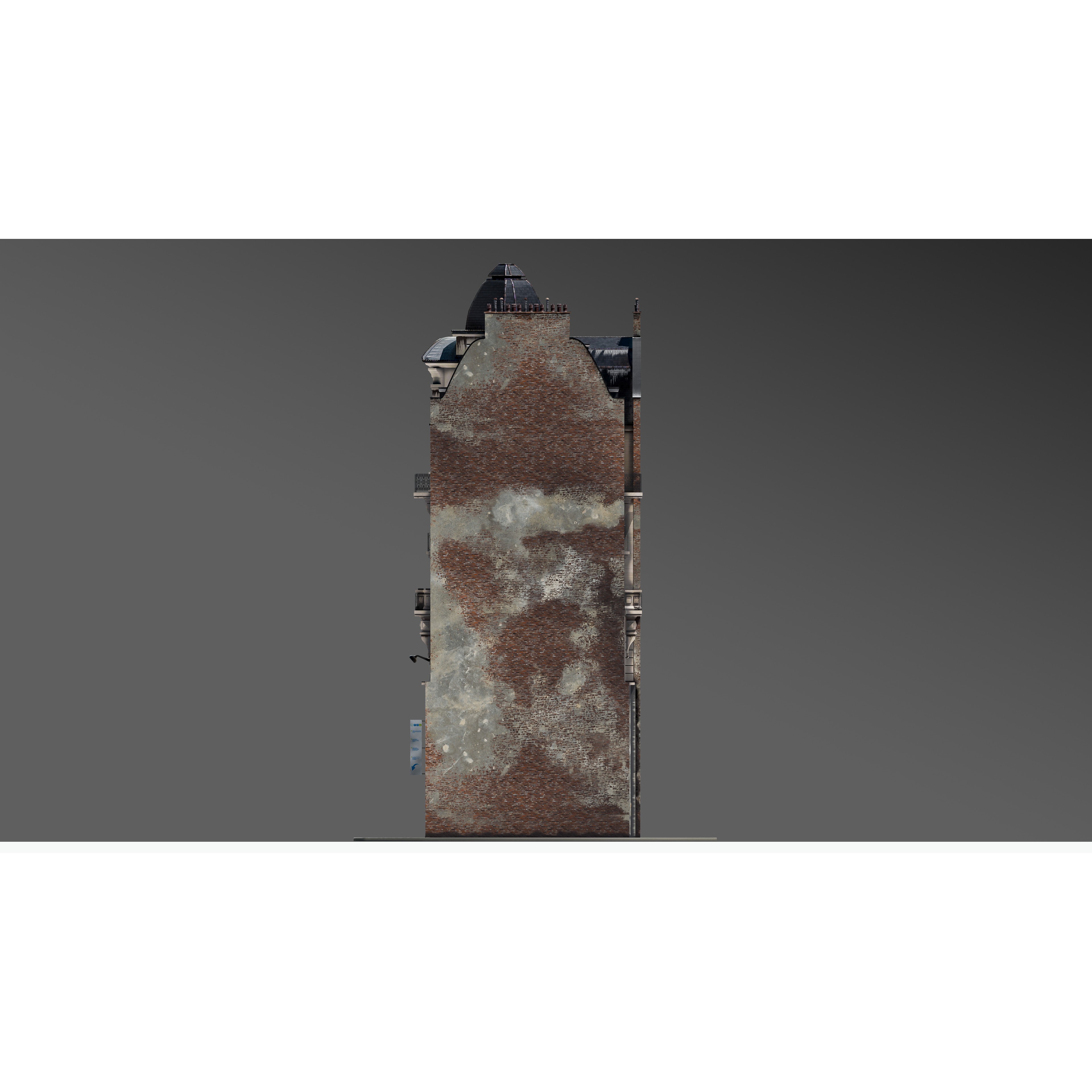 Parisian Street Corner Building 3D Model – Architectural PBR Asset, Blender - View 38