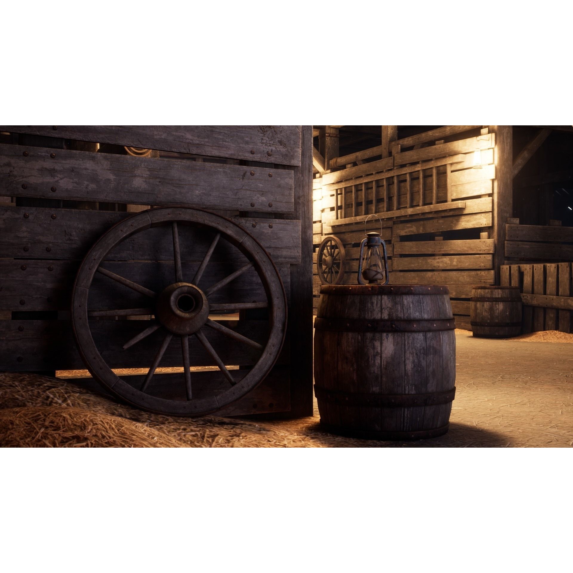 Old West Barn 3D Model – Low Poly PBR Asset, FBX, OBJ, Blender - View 11