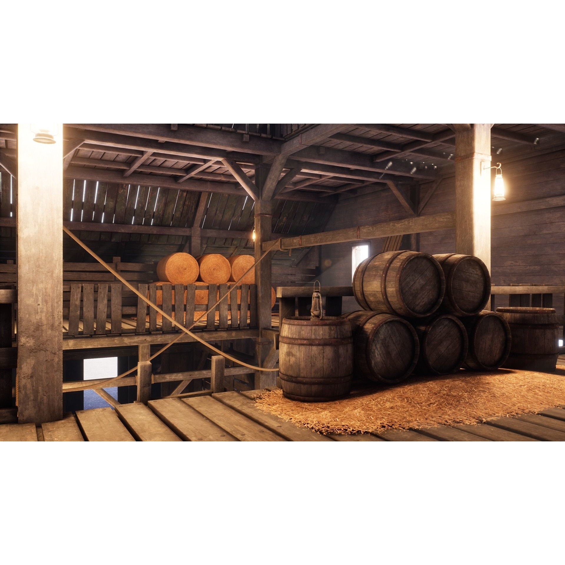 Old West Barn 3D Model – Low Poly PBR Asset, FBX, OBJ, Blender - View 13