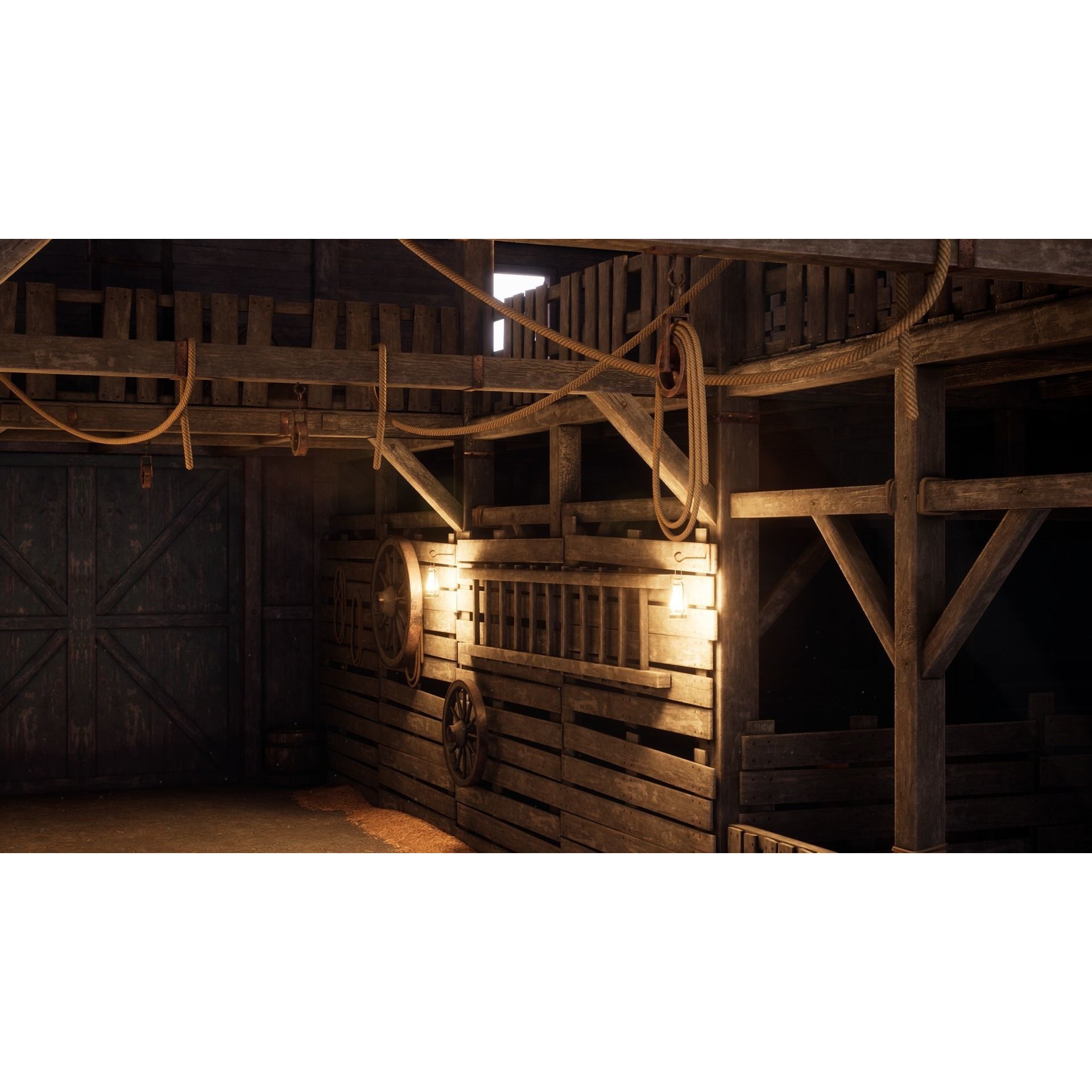 Old West Barn 3D Model – Low Poly PBR Asset, FBX, OBJ, Blender - View 7