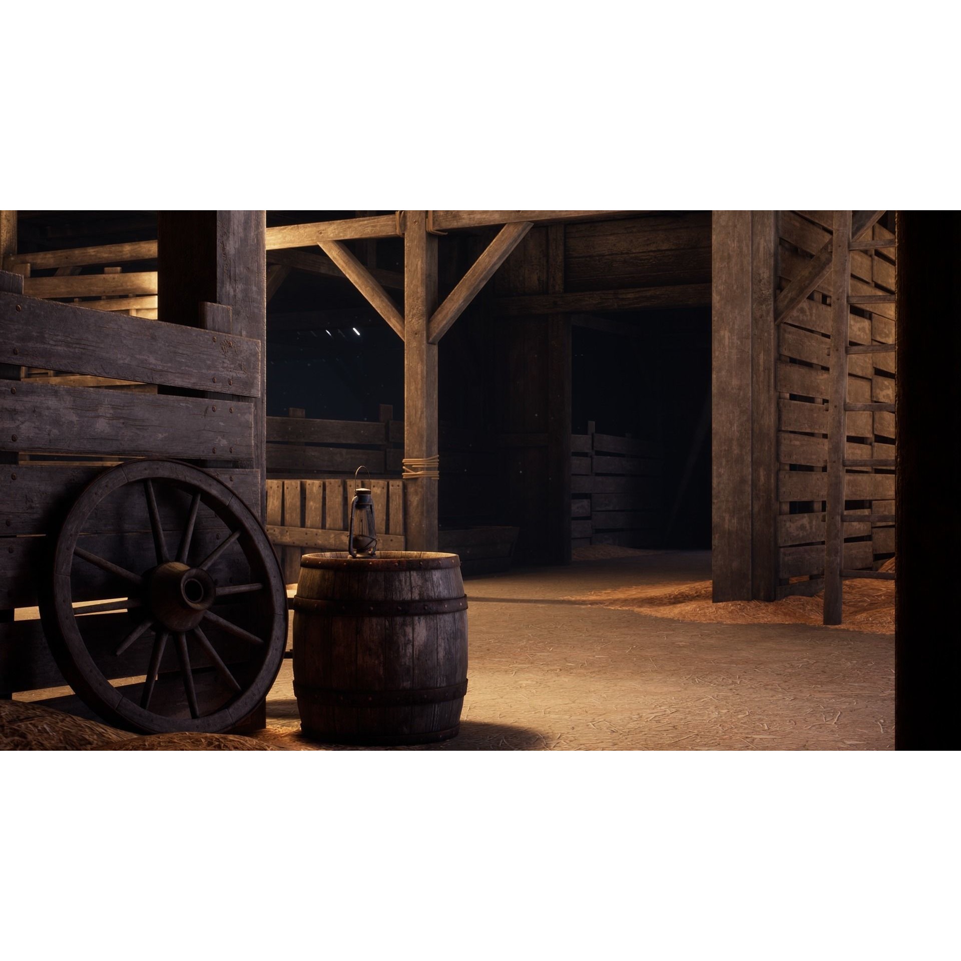 Old West Barn 3D Model – Low Poly PBR Asset, FBX, OBJ, Blender - View 9