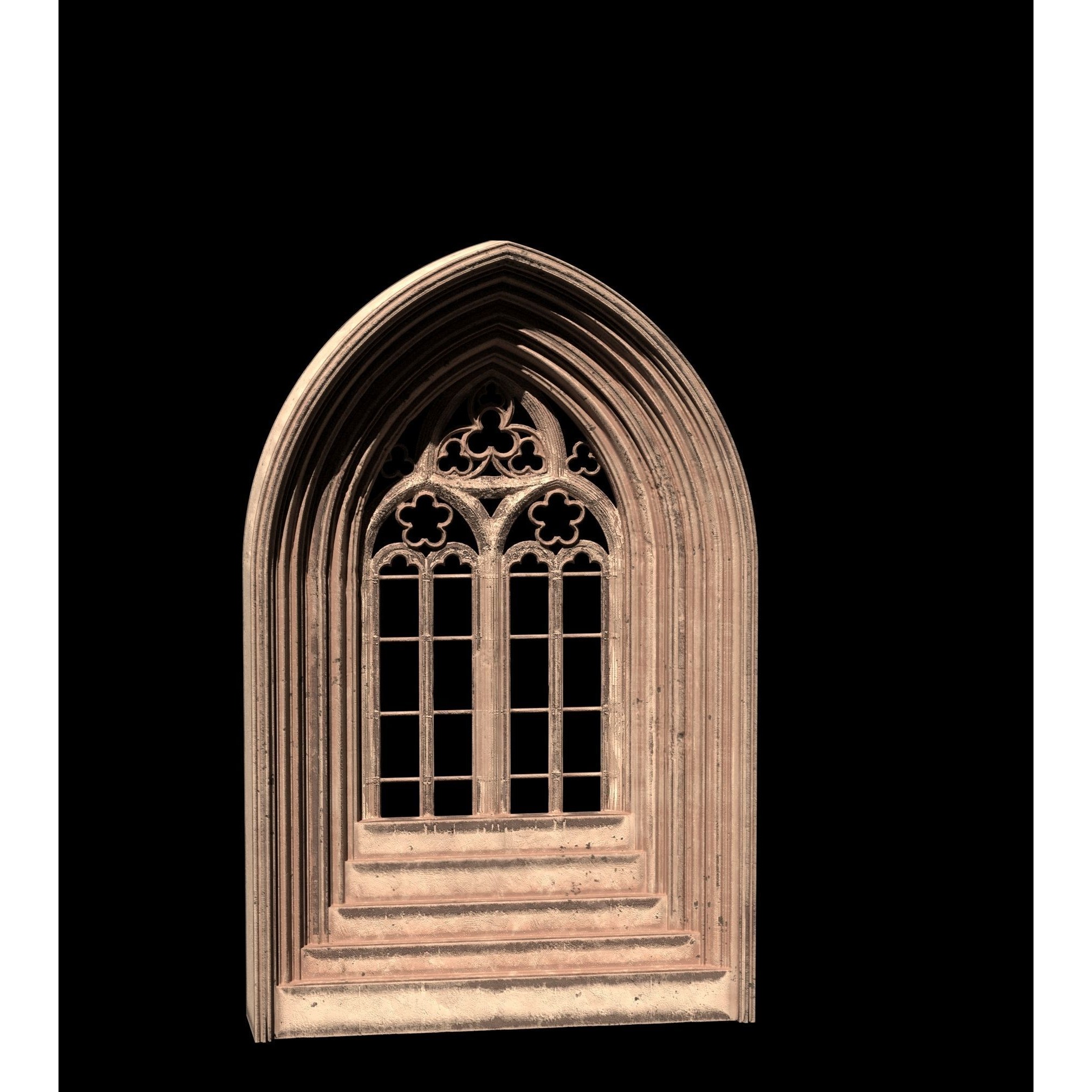 Medieval Textured Windows Pack - Low-Poly Game-Ready 3D Model - View 11