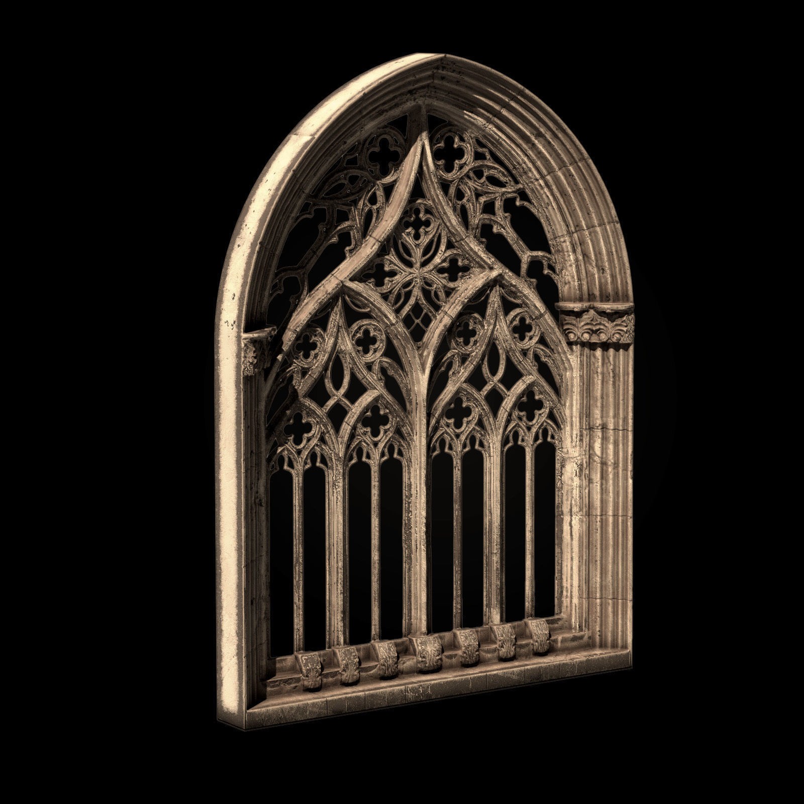 Medieval Textured Windows Pack - Low-Poly Game-Ready 3D Model - View 15