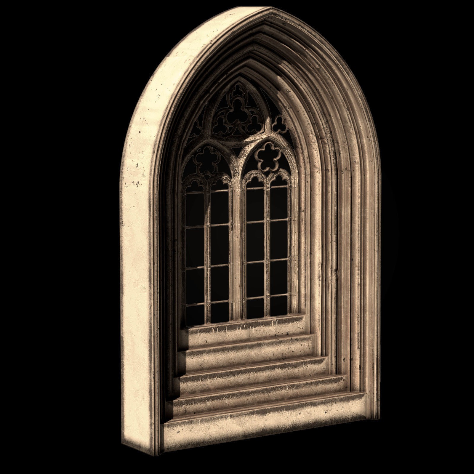 Medieval Textured Windows Pack - Low-Poly Game-Ready 3D Model - View 16