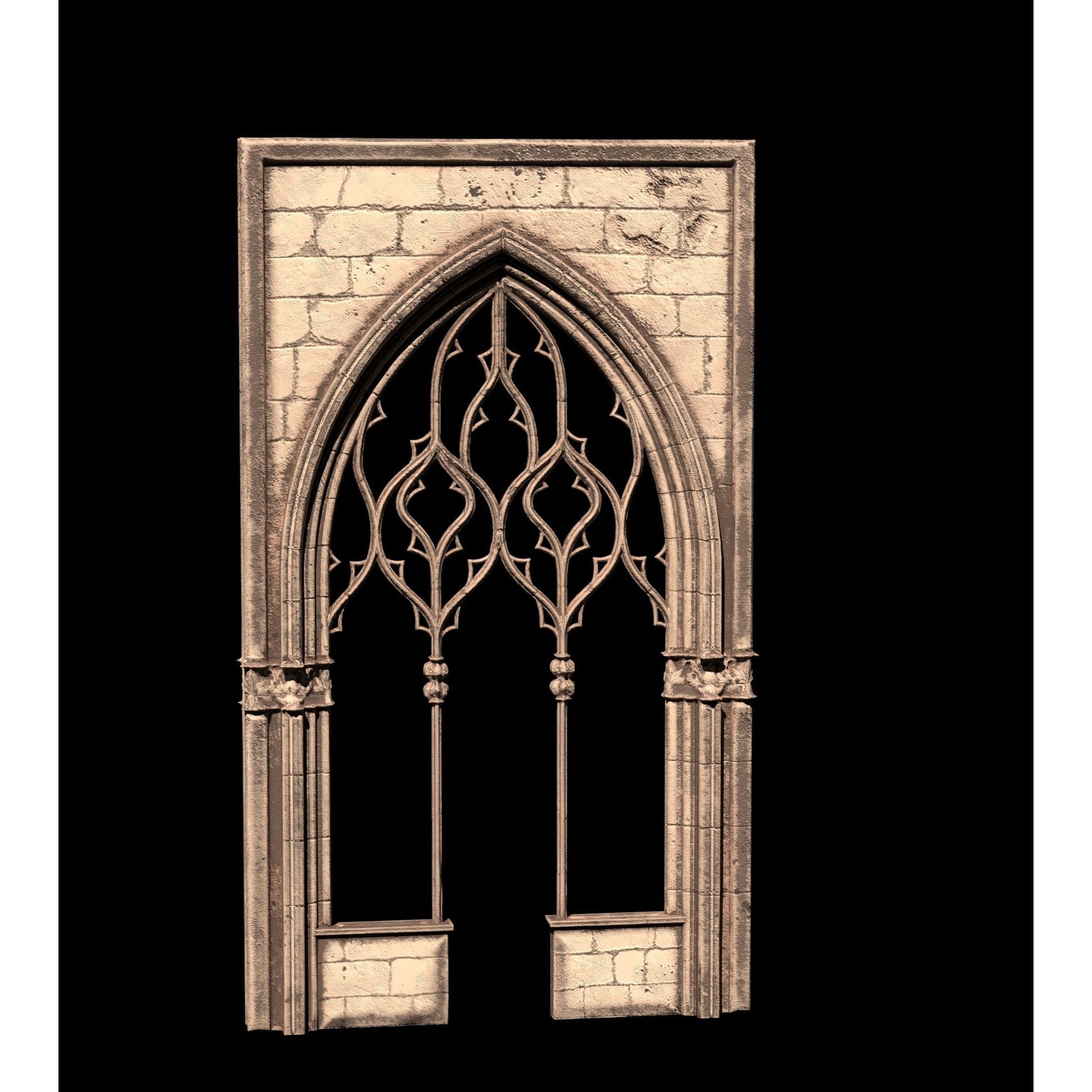 Medieval Textured Windows Pack - Low-Poly Game-Ready 3D Model - View 8