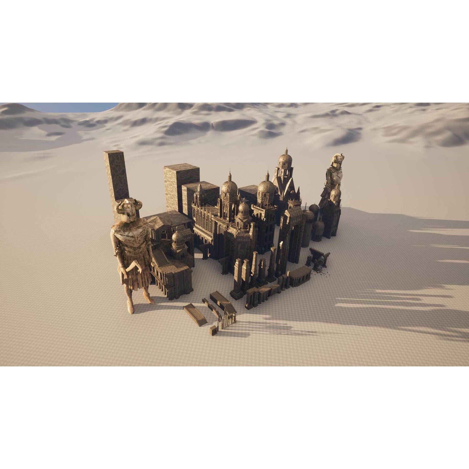 Ancient Ruins 3D Model – Low-Poly Architectural Asset, FBX & Blender - View 10