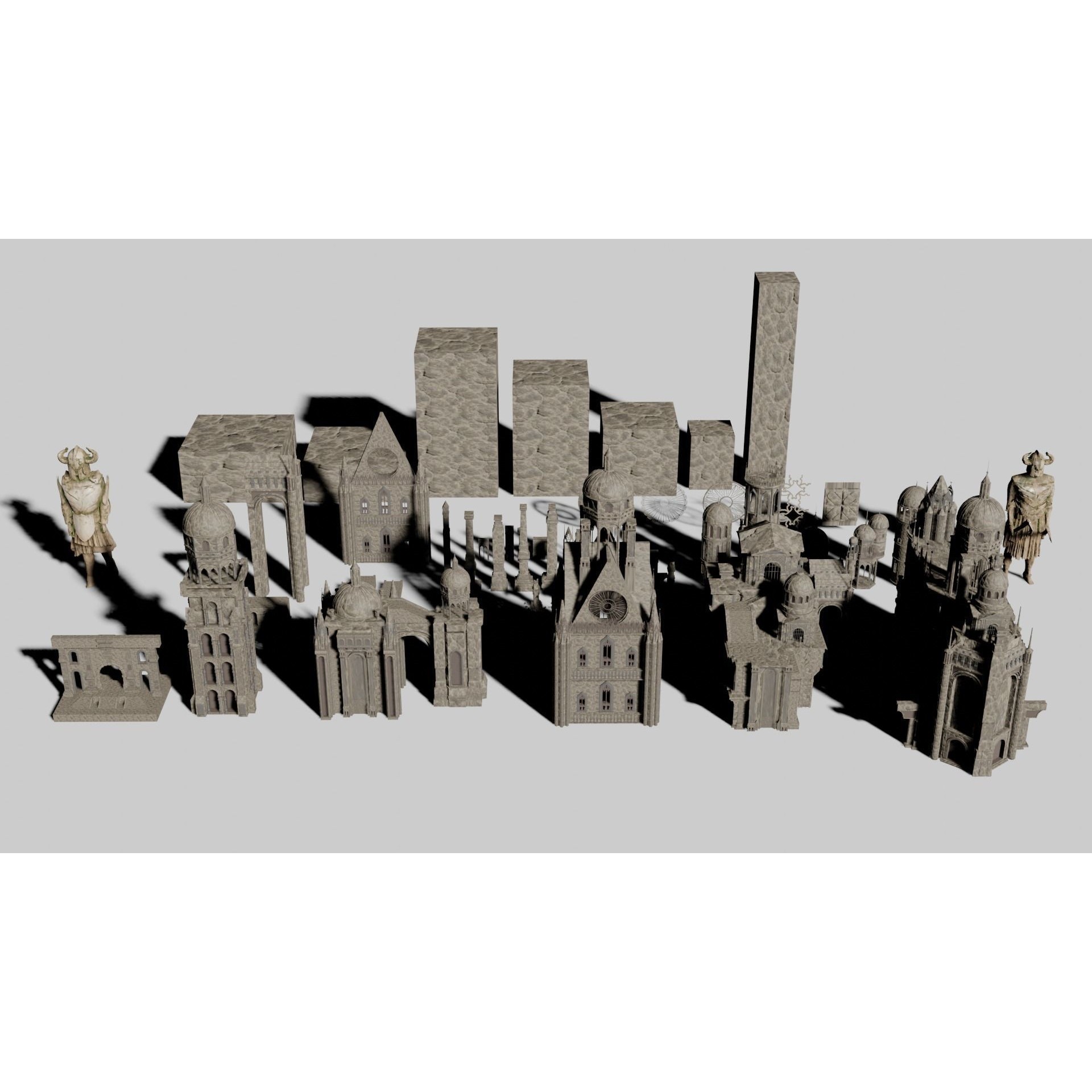 Ancient Ruins 3D Model – Low-Poly Architectural Asset, FBX & Blender - View 21