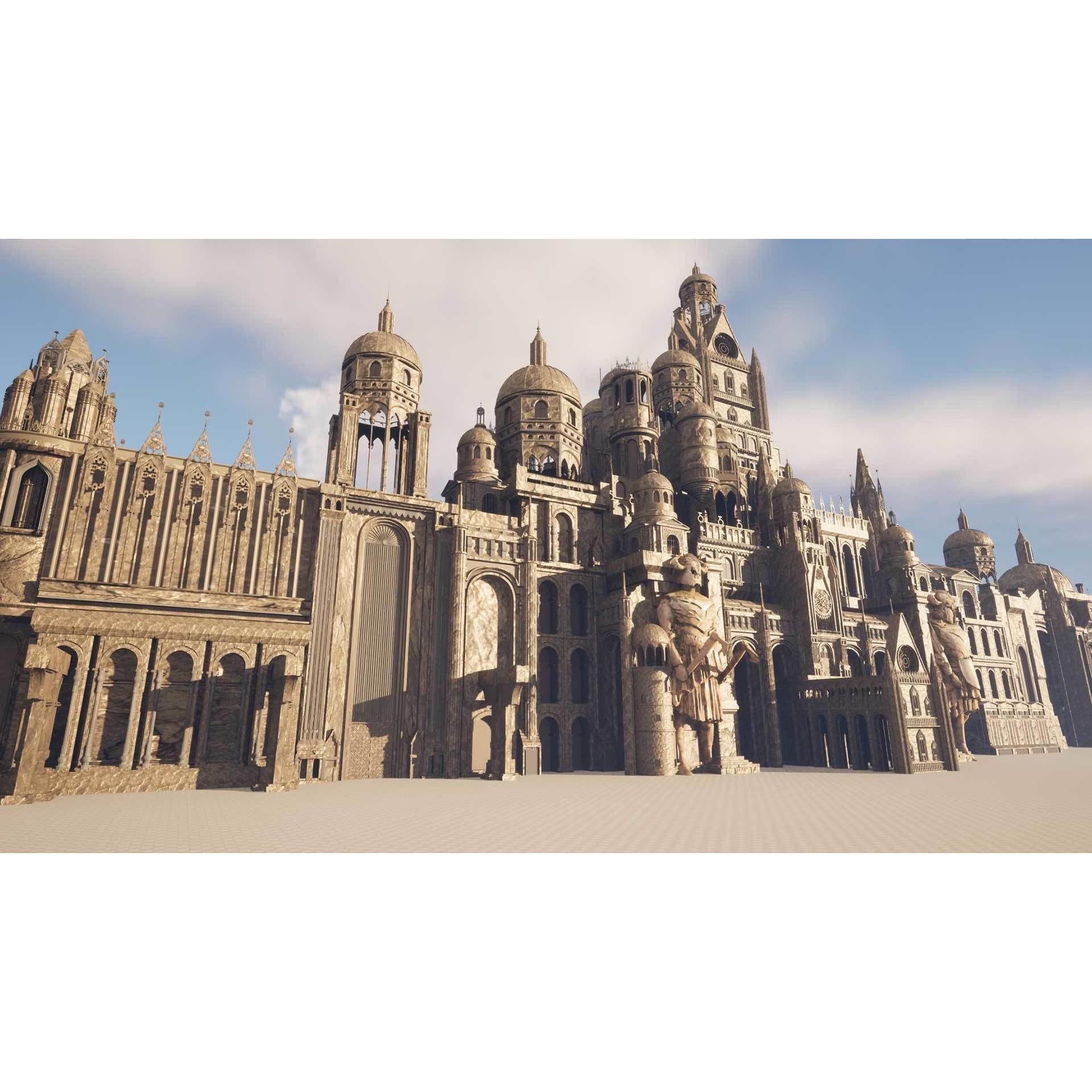 Ancient Ruins 3D Model – Low-Poly Architectural Asset, FBX & Blender - View 3