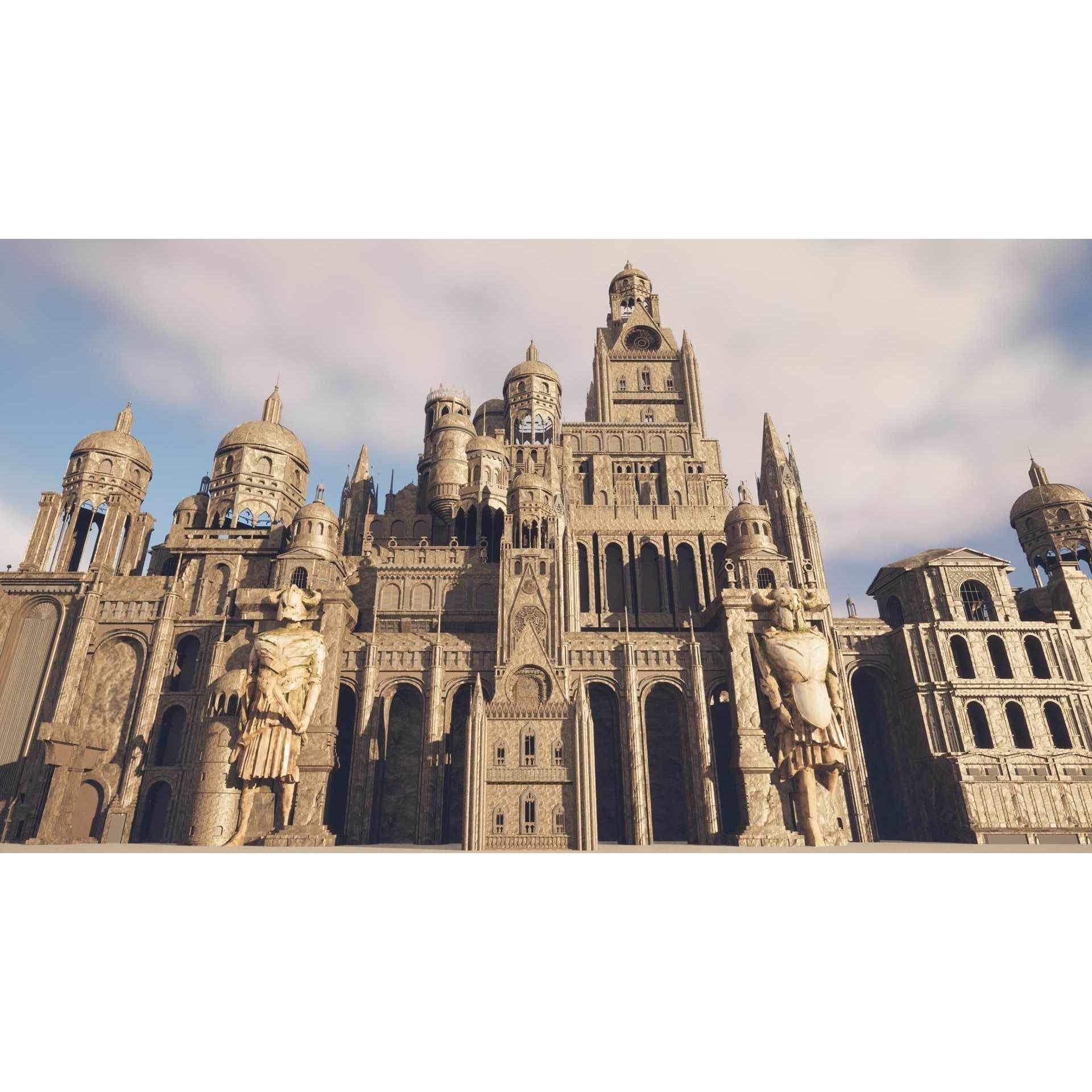 Ancient Ruins 3D Model – Low-Poly Architectural Asset, FBX & Blender - View 5