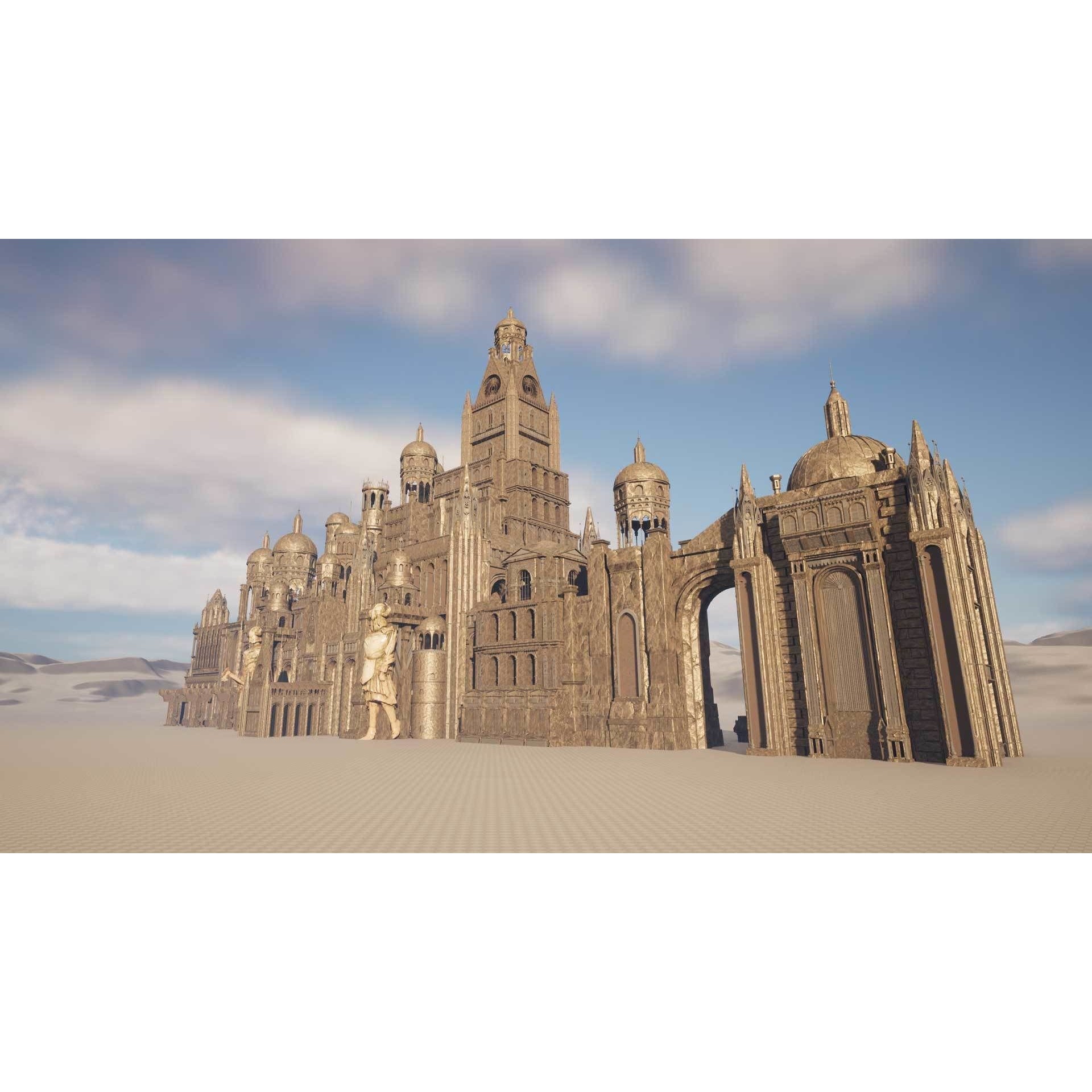 Ancient Ruins 3D Model – Low-Poly Architectural Asset, FBX & Blender - View 9