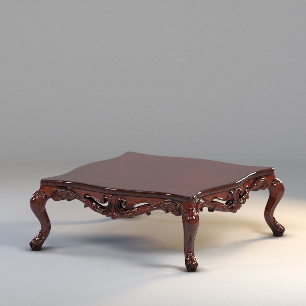 Ornate Upholstered Chair 3D Model – PBR Textured, FBX Format - View 6