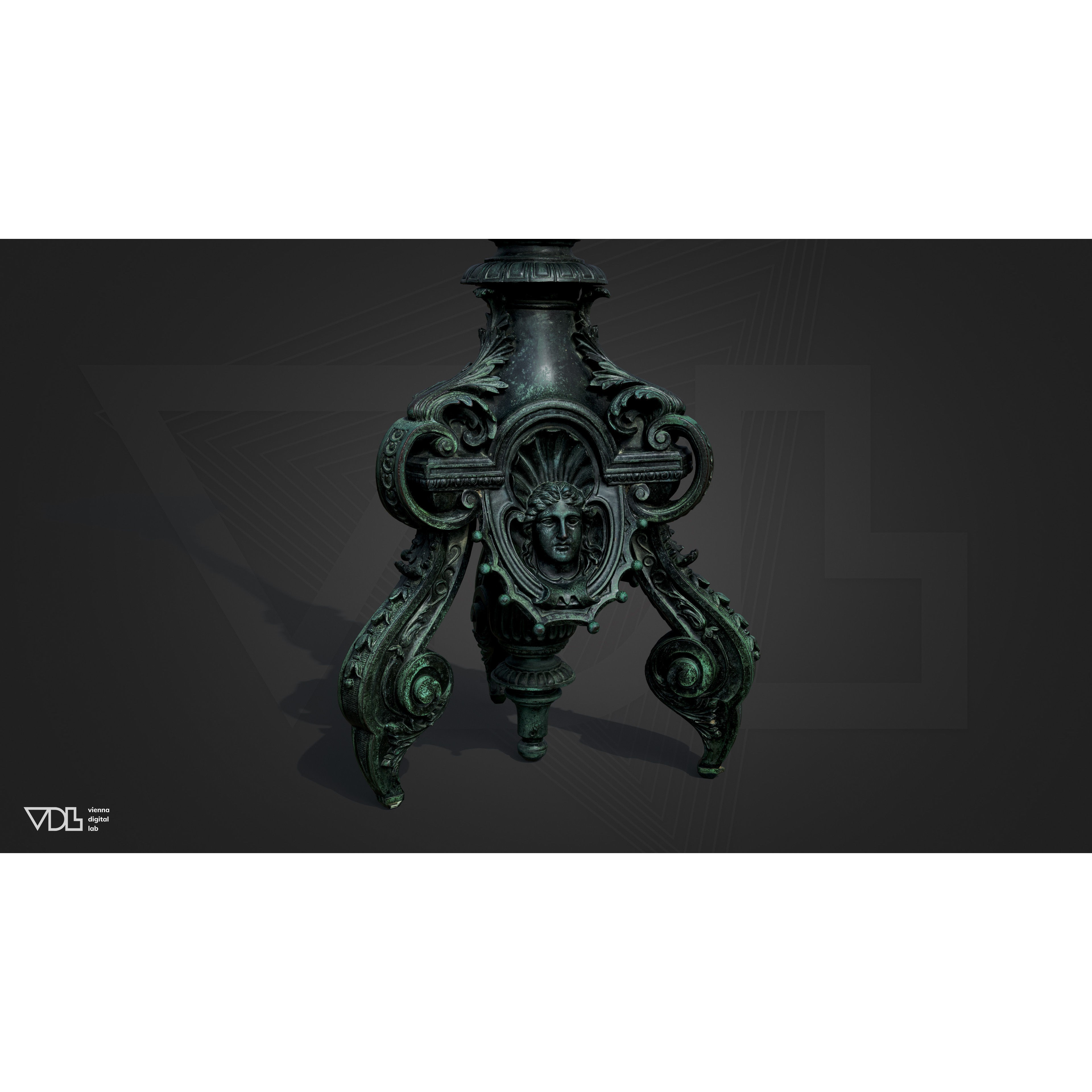 Street Lamp 3D Model – Baroque Low-Poly Lighting Asset, FBX/OBJ - View 10