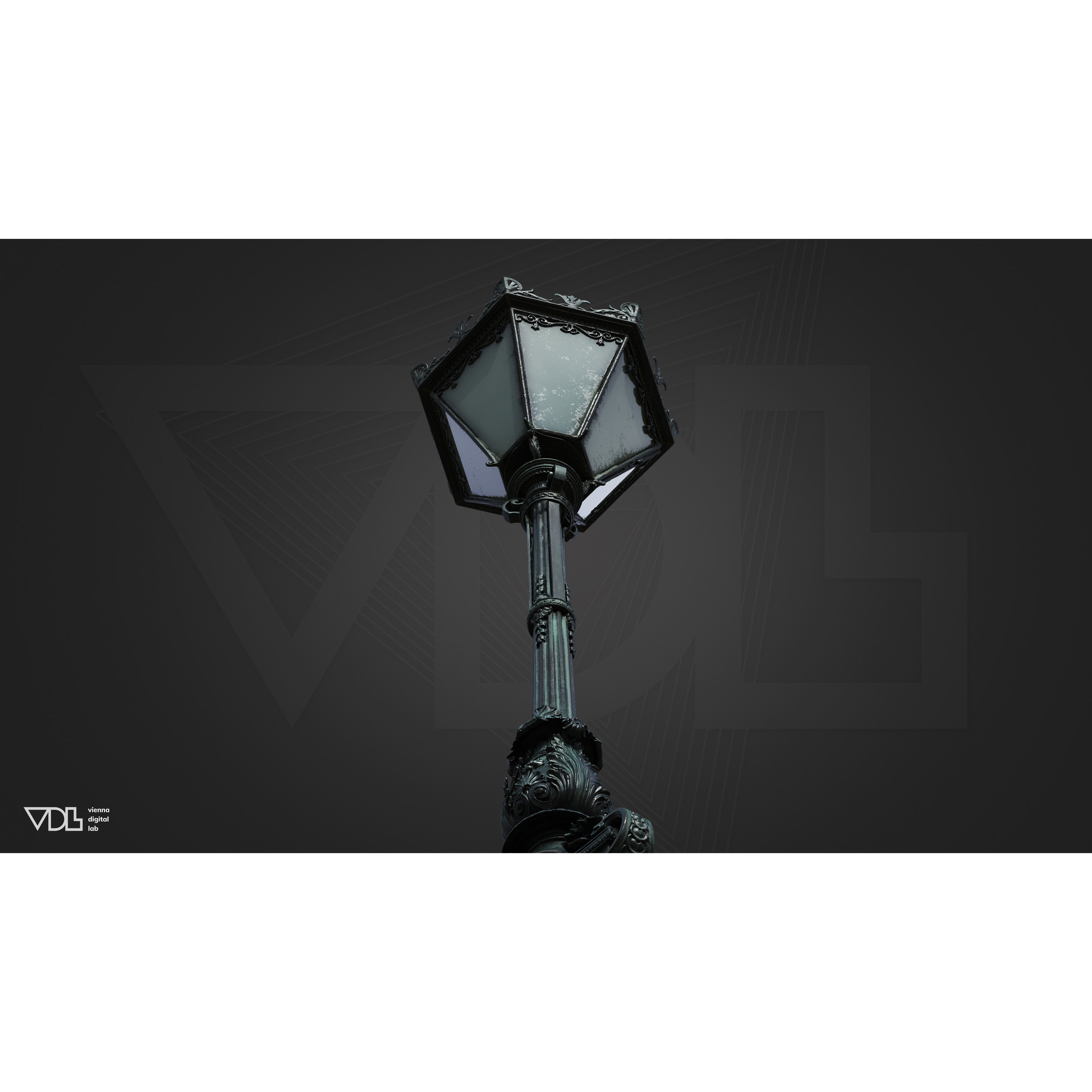 Street Lamp 3D Model – Baroque Low-Poly Lighting Asset, FBX/OBJ - View 14