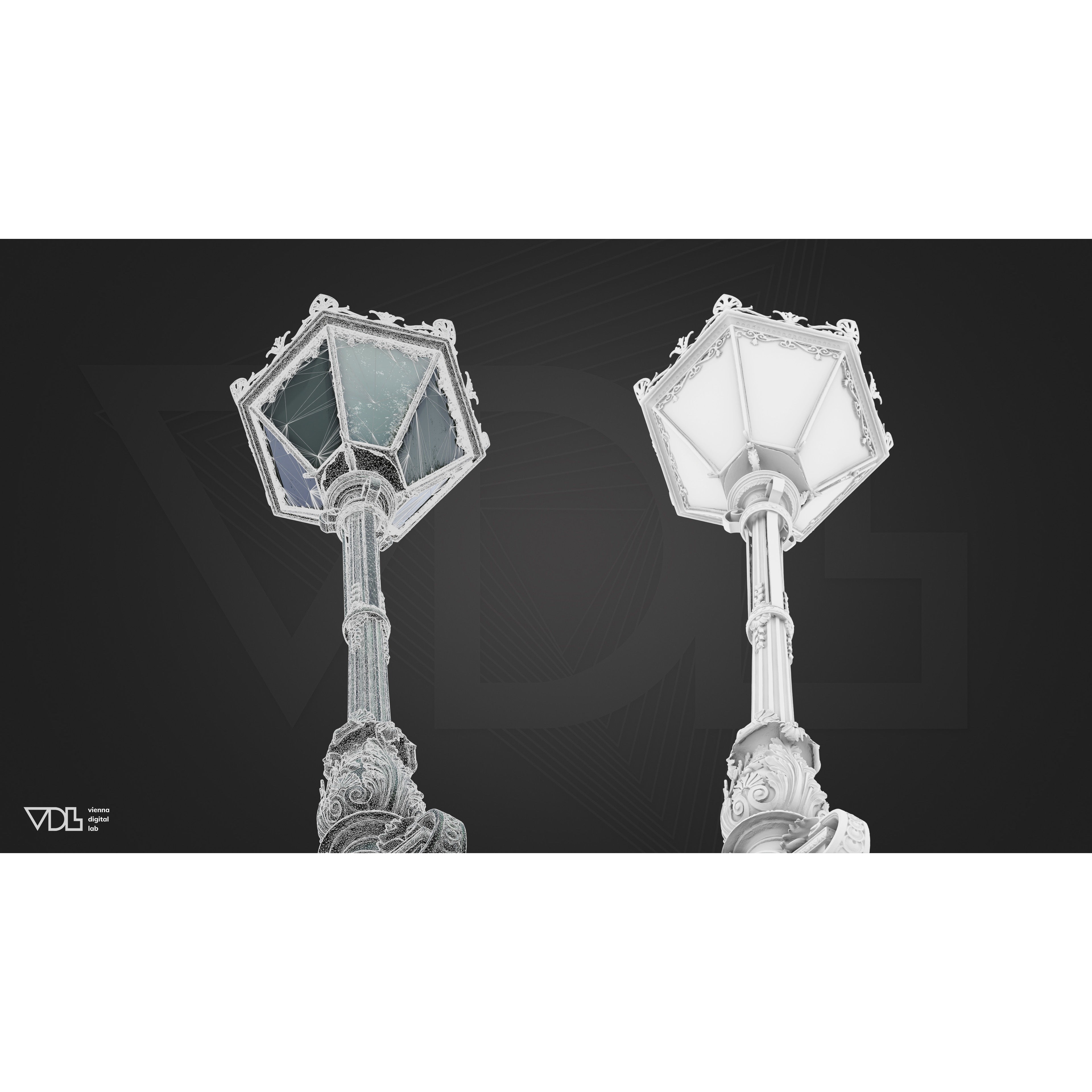 Street Lamp 3D Model – Baroque Low-Poly Lighting Asset, FBX/OBJ - View 15