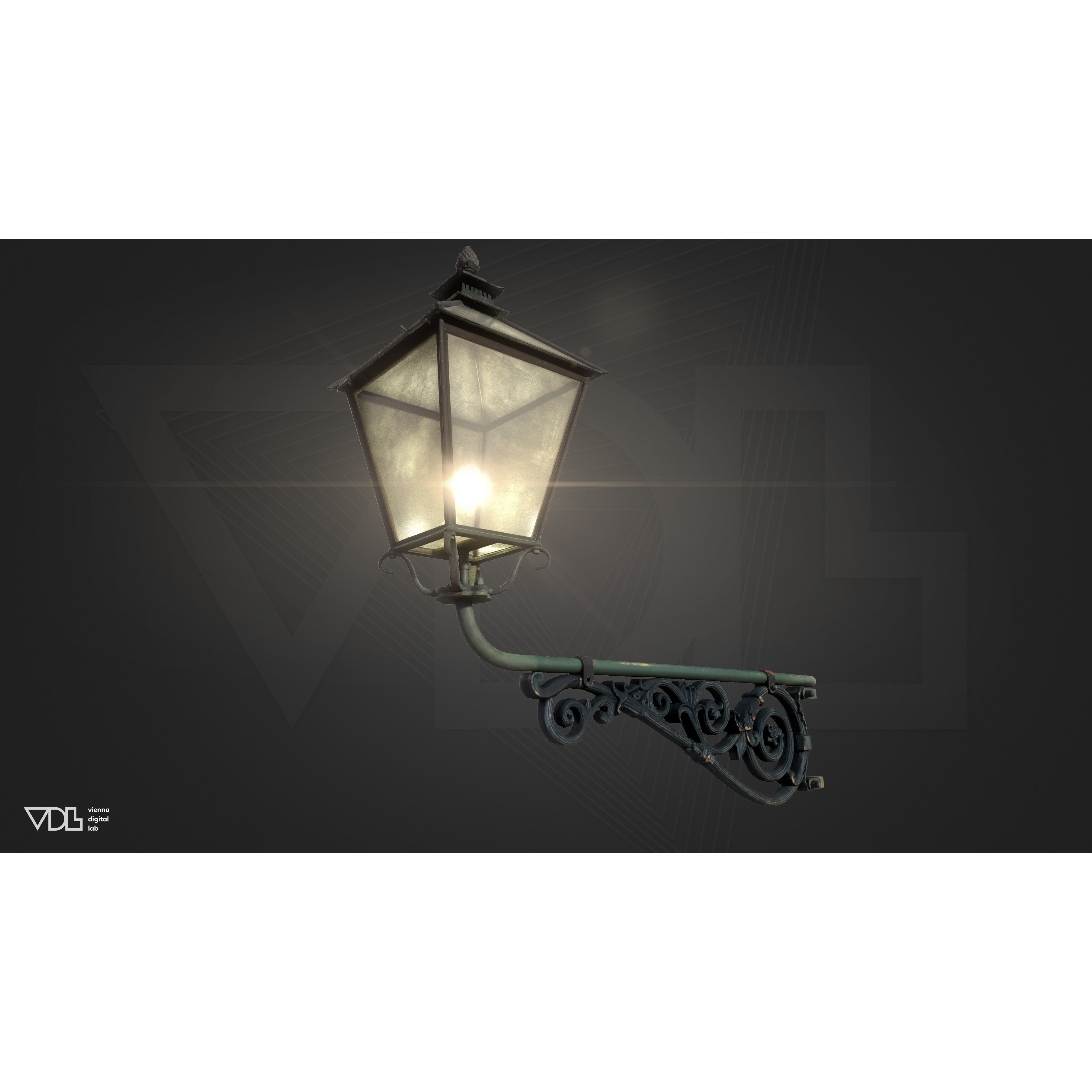 Street Lamp 3D Model – Baroque Low-Poly Lighting Asset, FBX/OBJ - View 19