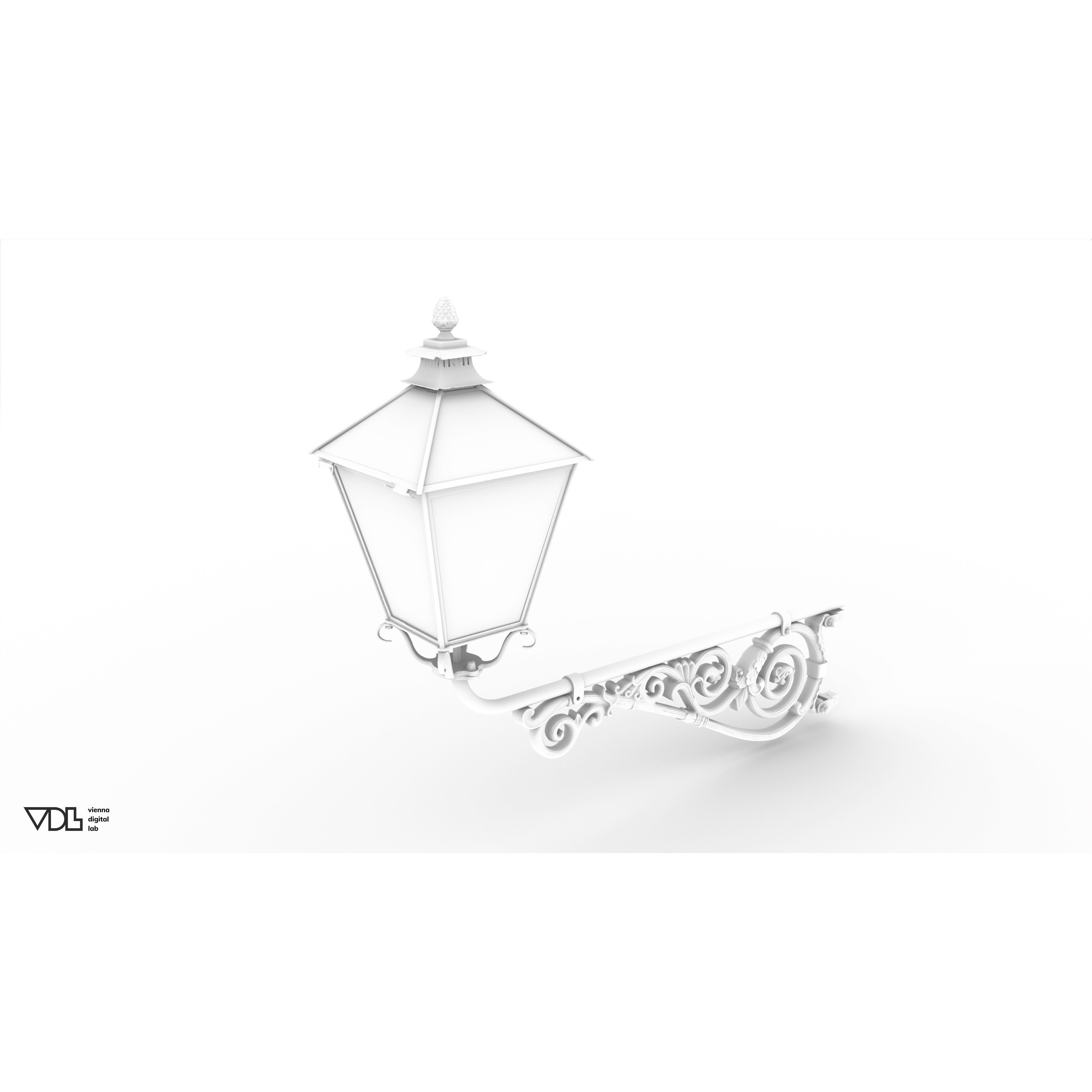 Street Lamp 3D Model – Baroque Low-Poly Lighting Asset, FBX/OBJ - View 23
