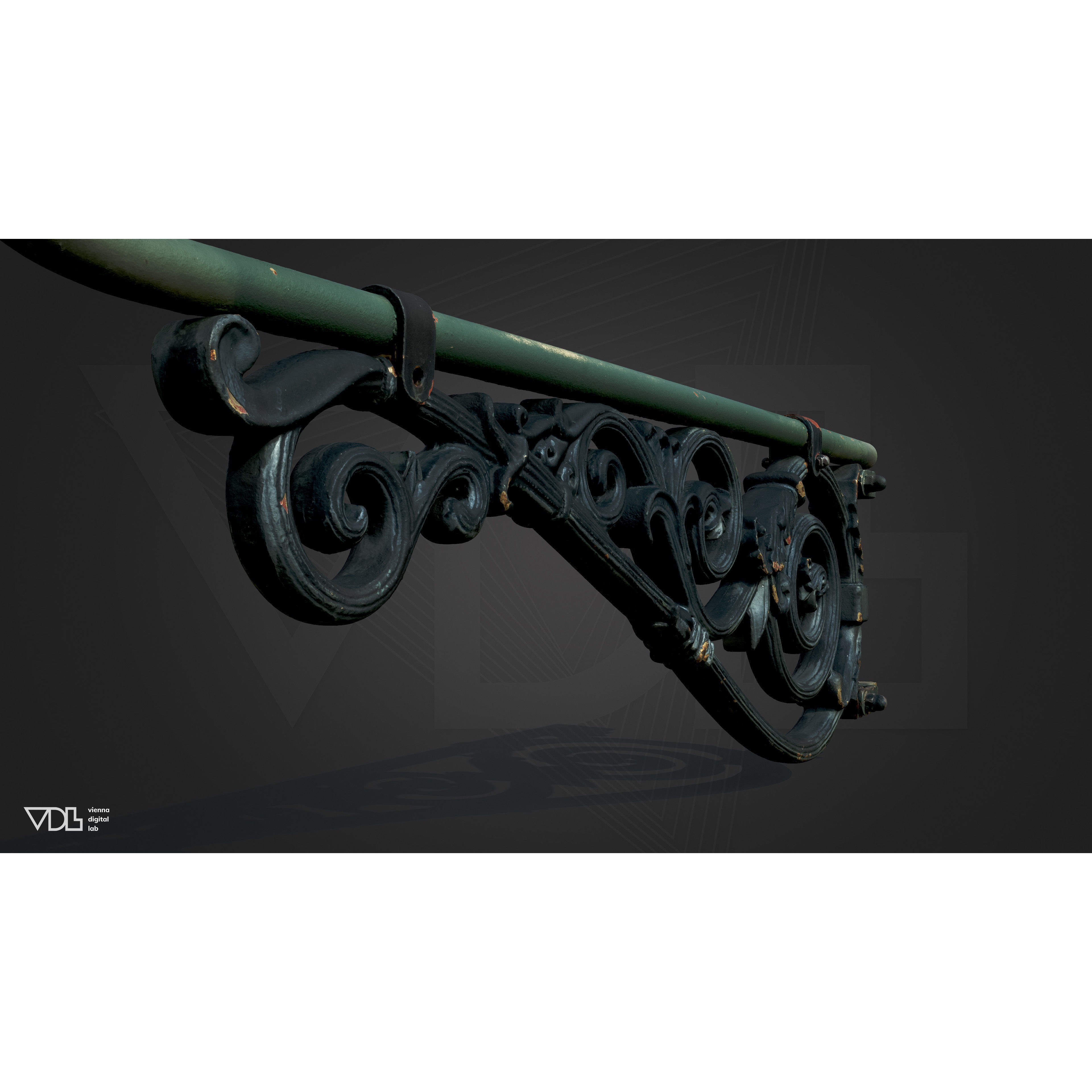 Street Lamp 3D Model – Baroque Low-Poly Lighting Asset, FBX/OBJ - View 24