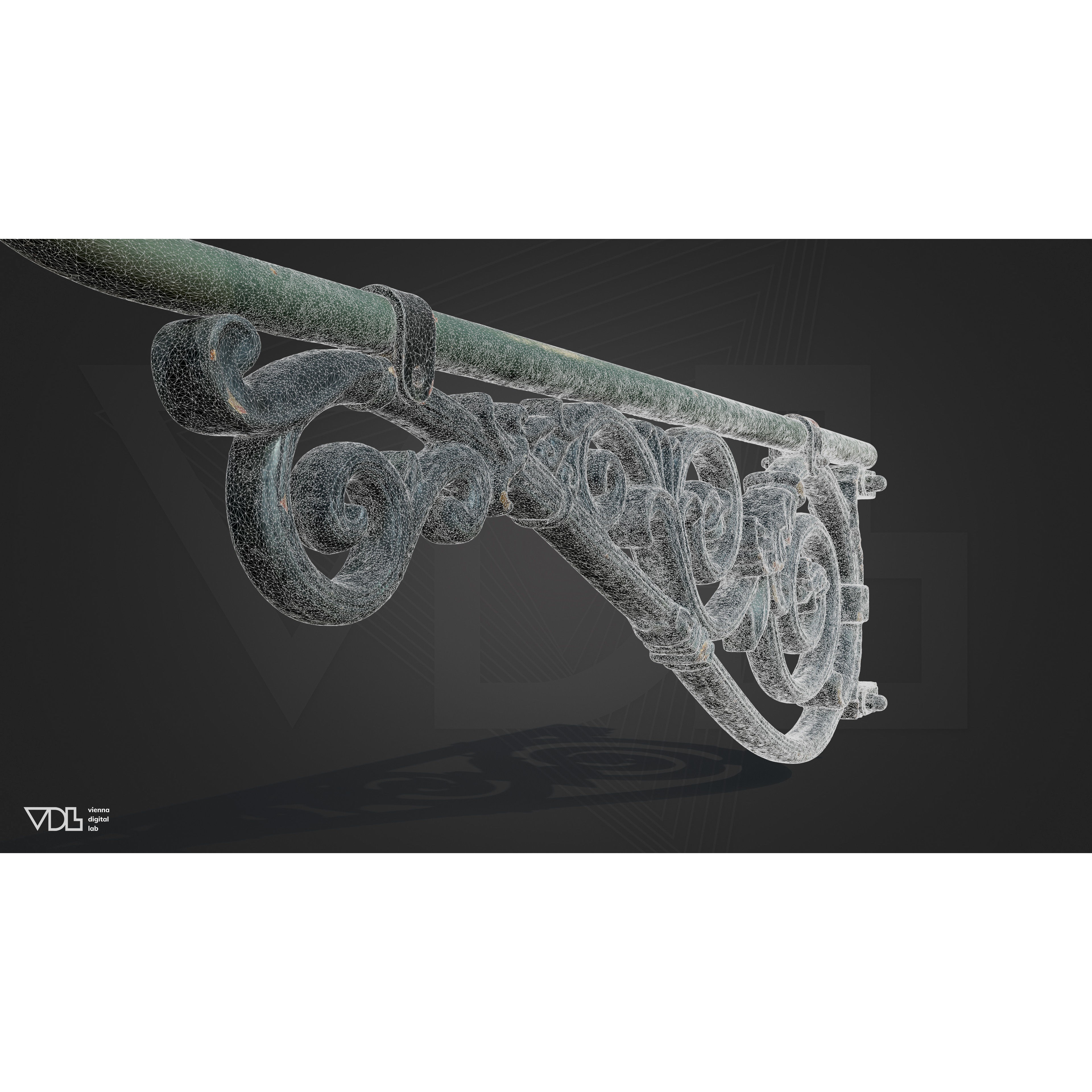 Street Lamp 3D Model – Baroque Low-Poly Lighting Asset, FBX/OBJ - View 26