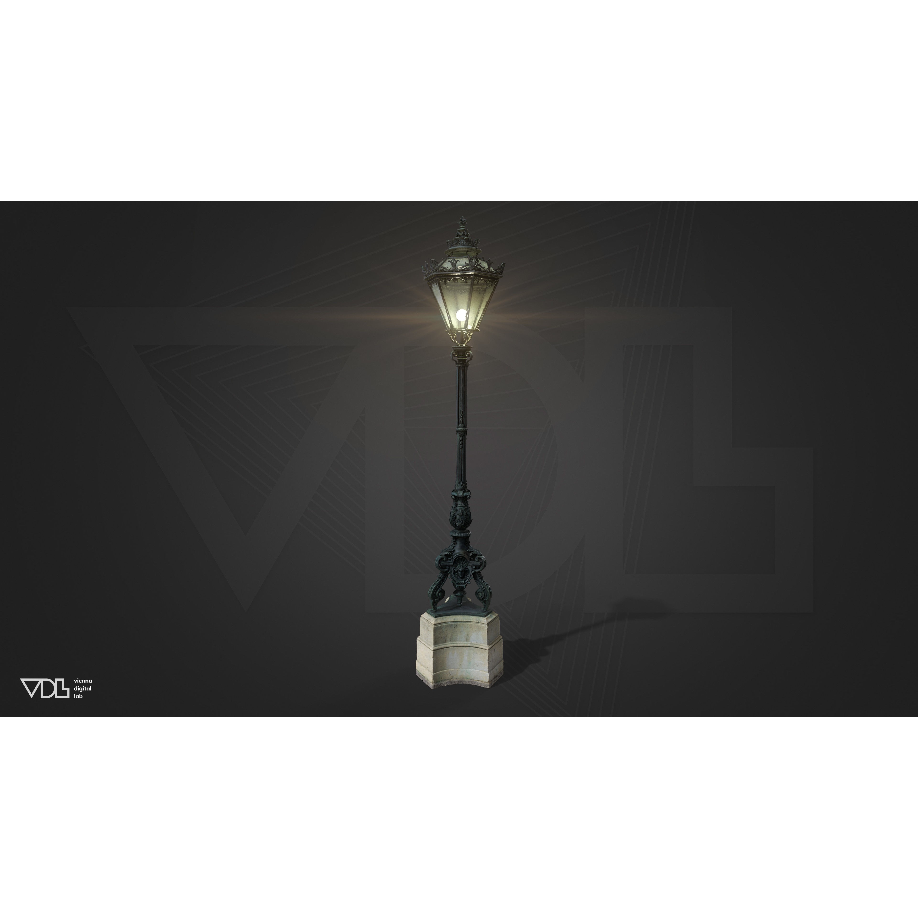 Street Lamp 3D Model – Baroque Low-Poly Lighting Asset, FBX/OBJ - View 7