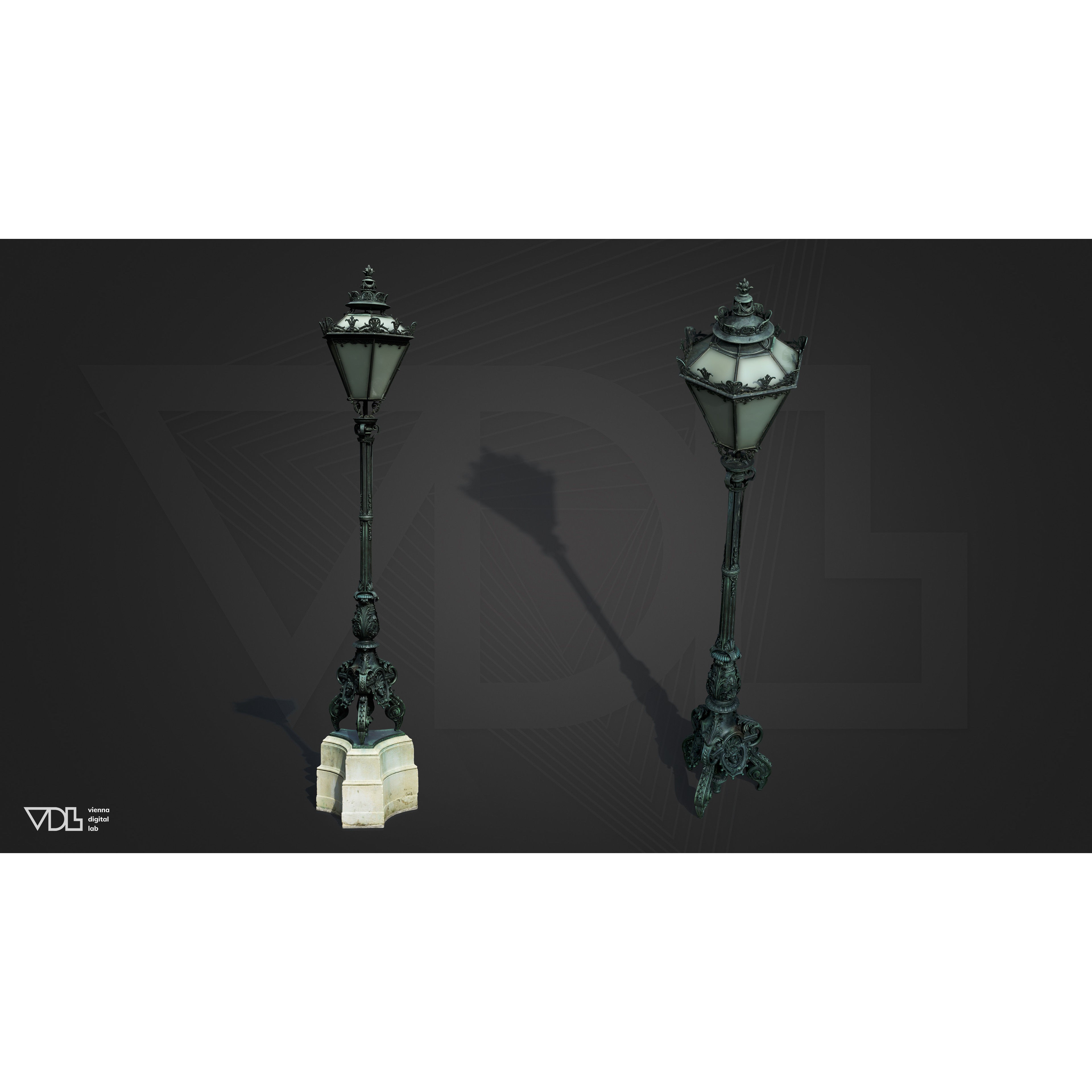 Street Lamp 3D Model – Baroque Low-Poly Lighting Asset, FBX/OBJ - View 9