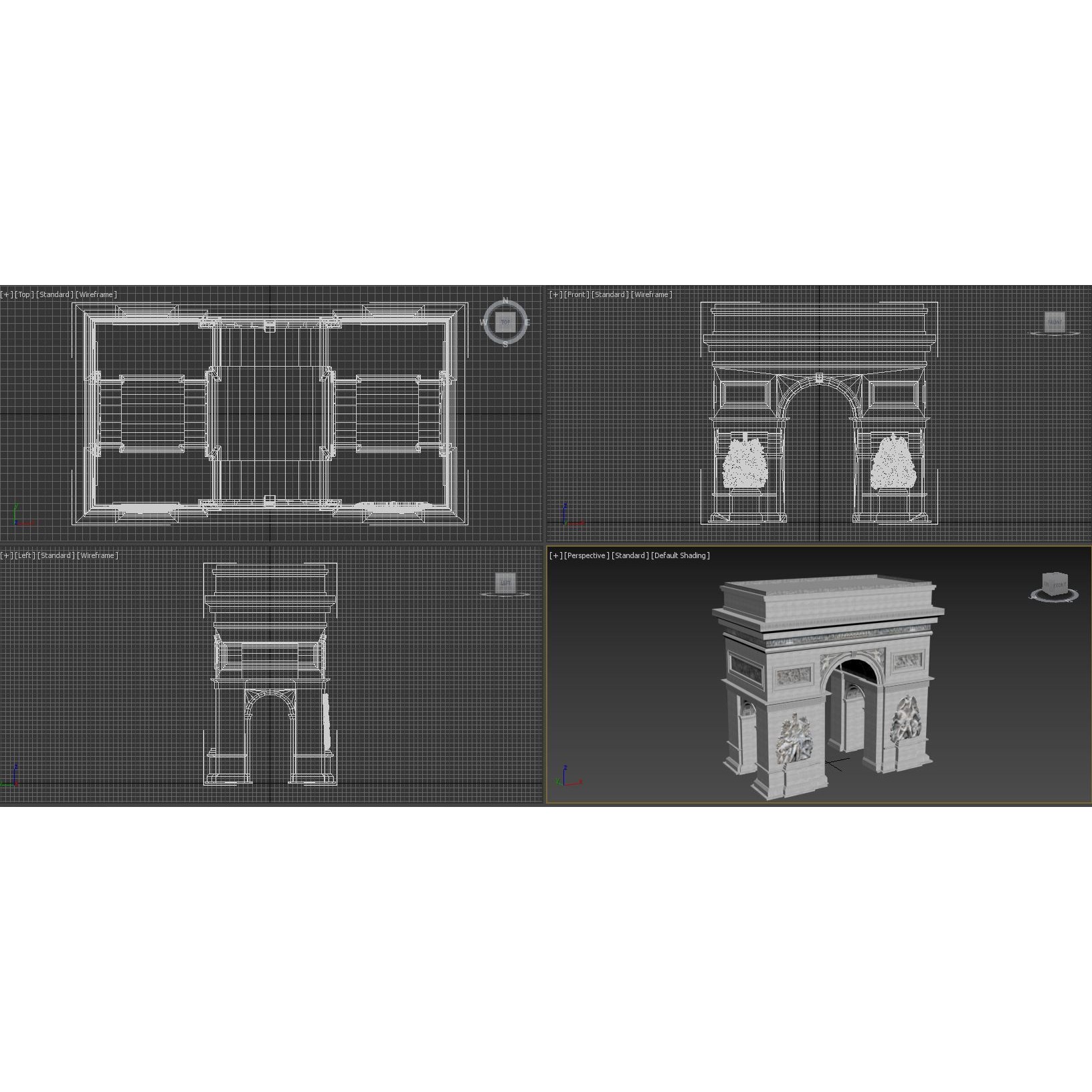 Arc de Triomphe - Game-Ready 3D Model