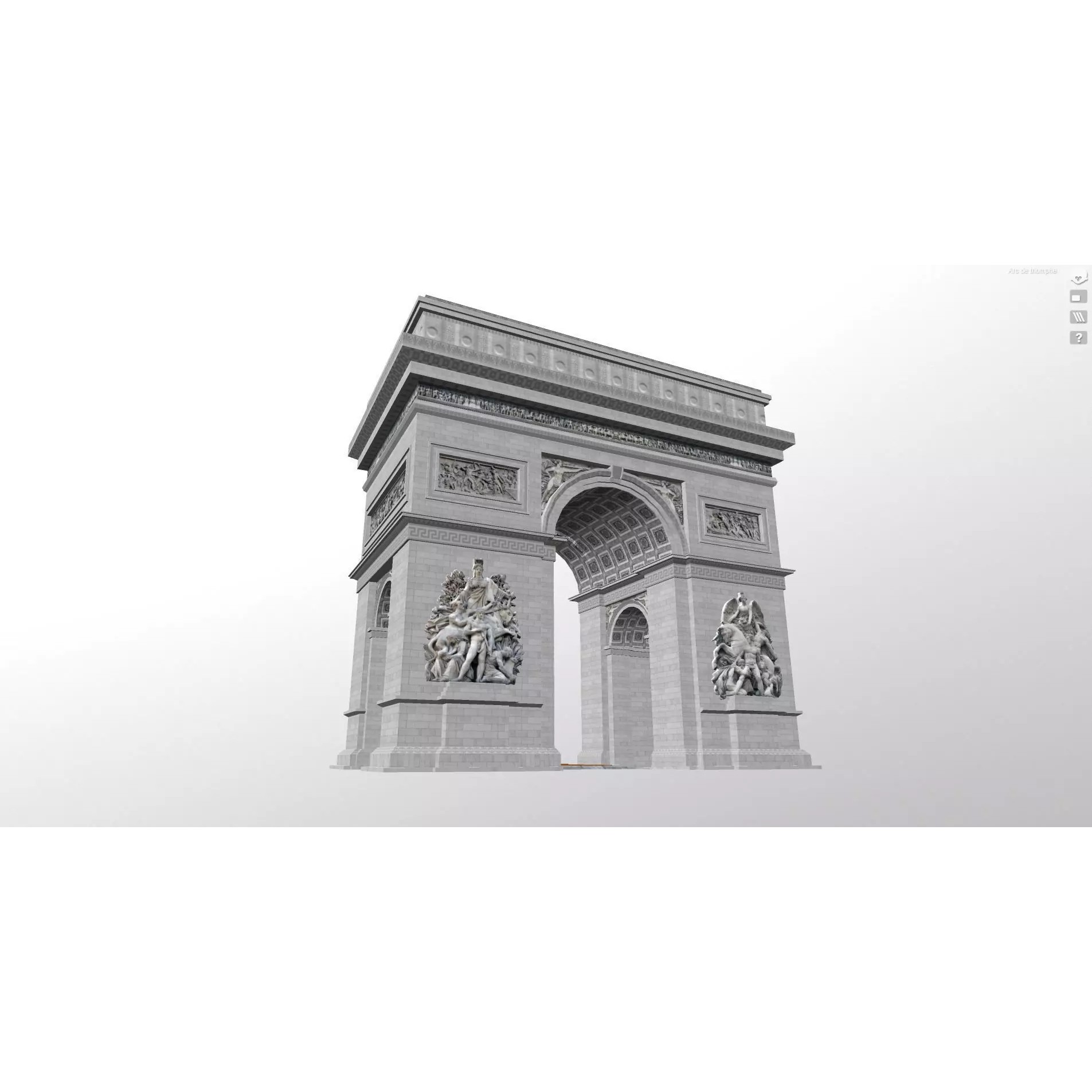 Arc de Triomphe - Game-Ready 3D Model - View 2
