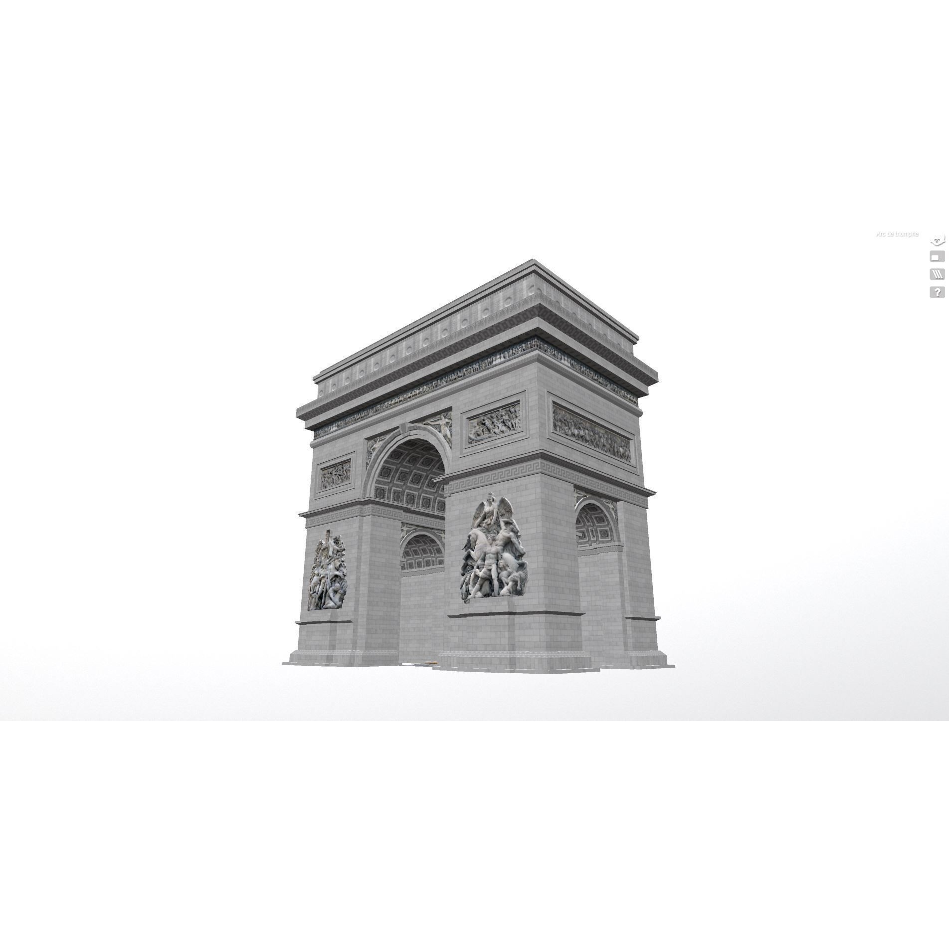 Arc de Triomphe - Game-Ready 3D Model - View 4