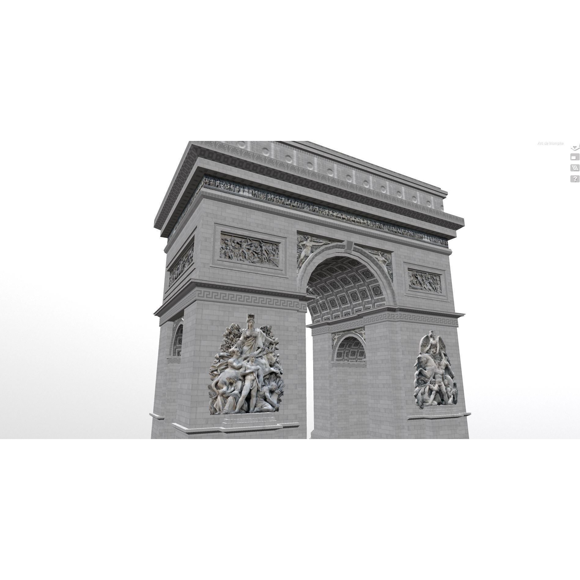 Arc de Triomphe - Game-Ready 3D Model - View 5