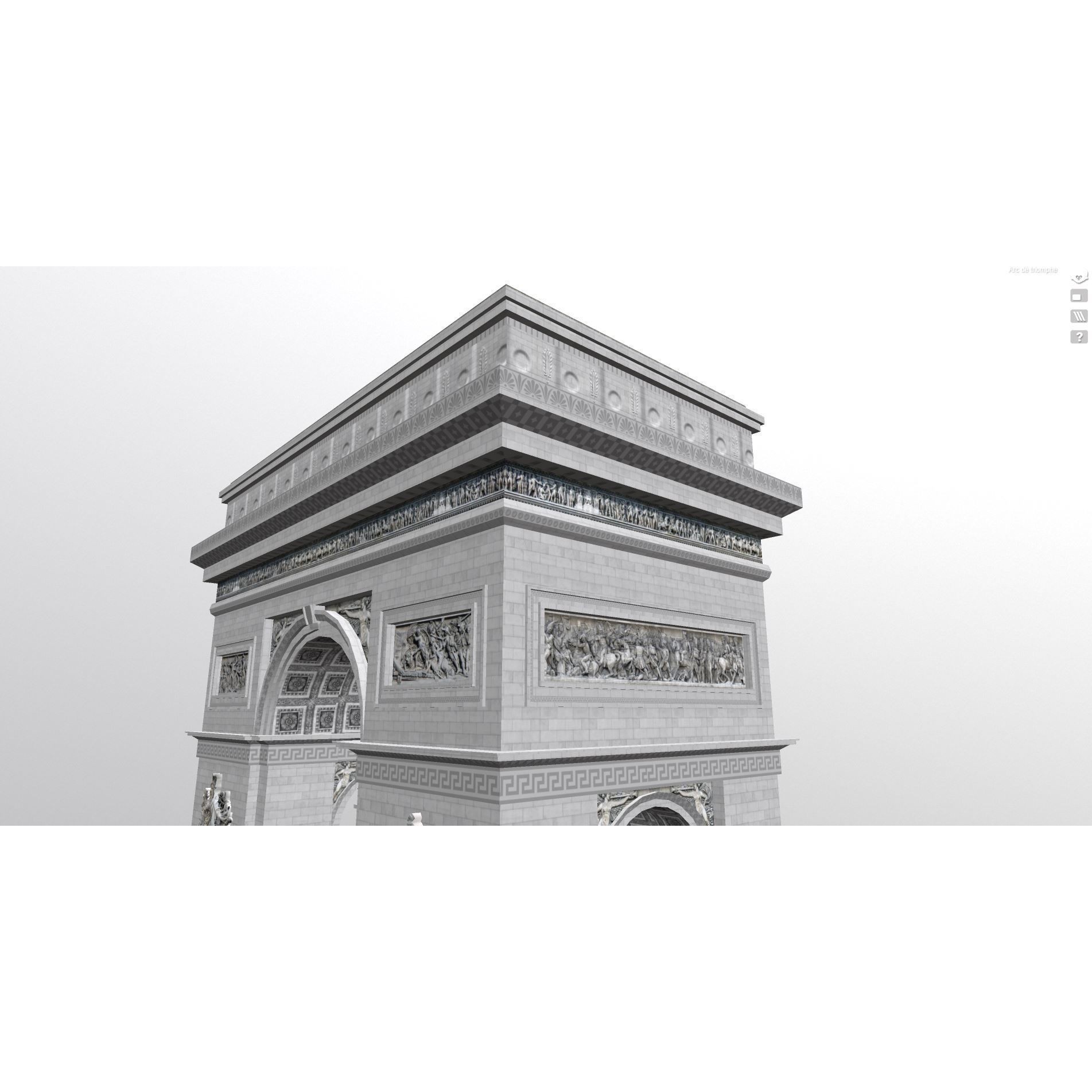 Arc de Triomphe - Game-Ready 3D Model - View 6