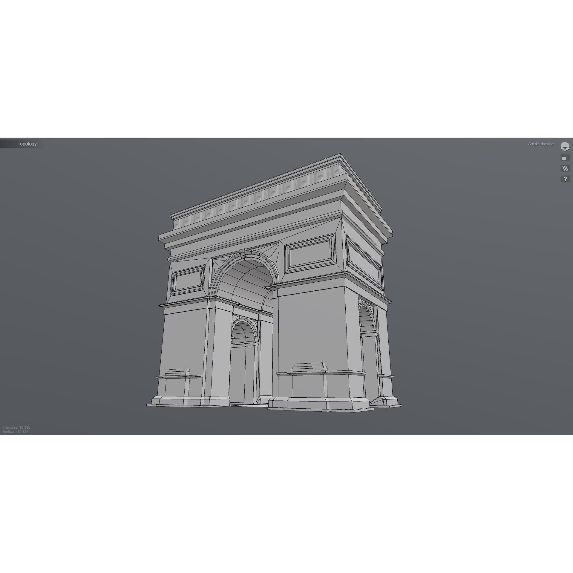 Arc de Triomphe - Game-Ready 3D Model - View 8