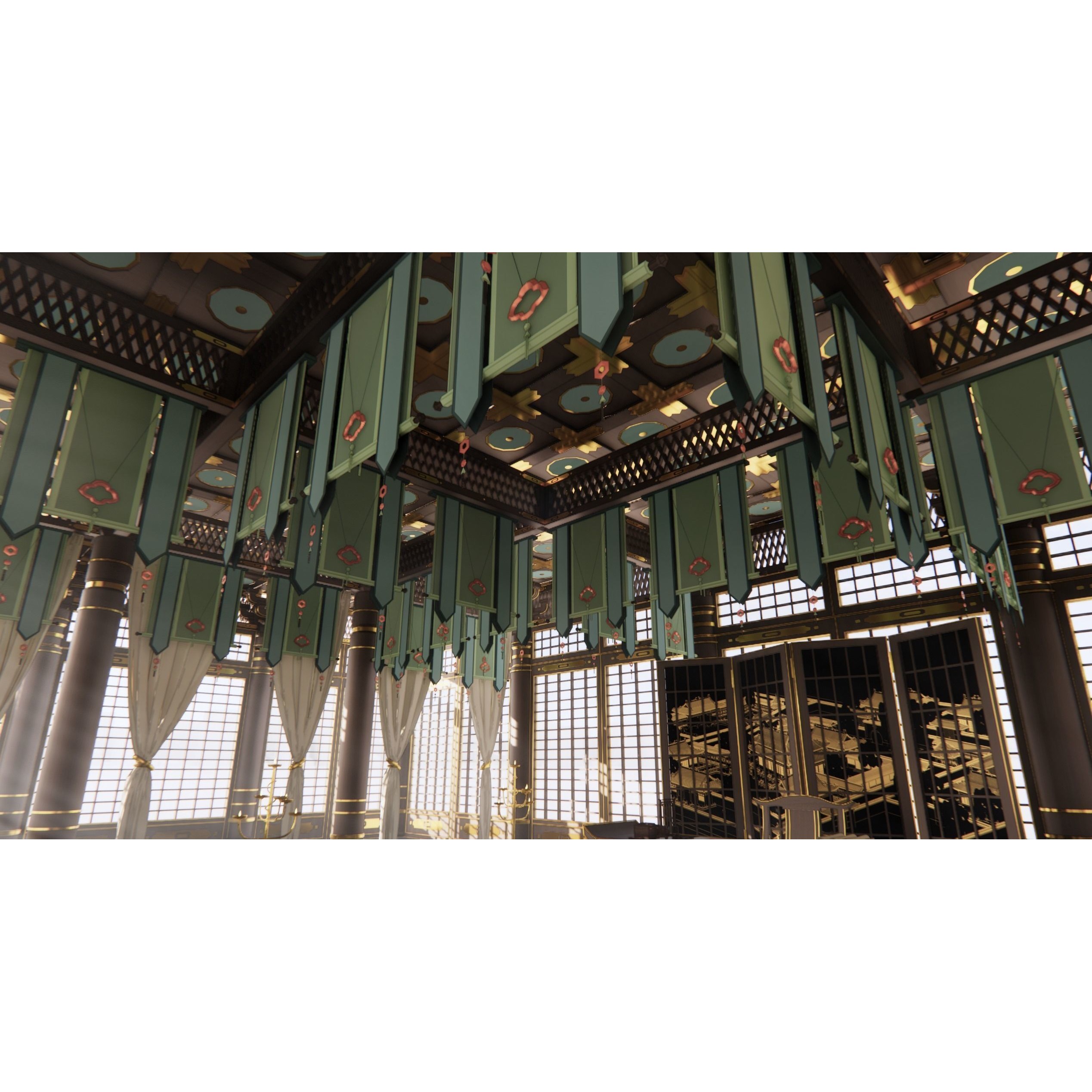 Antique Front Hall 3D Model – Classic Interior Design, PBR, Blender - View 4