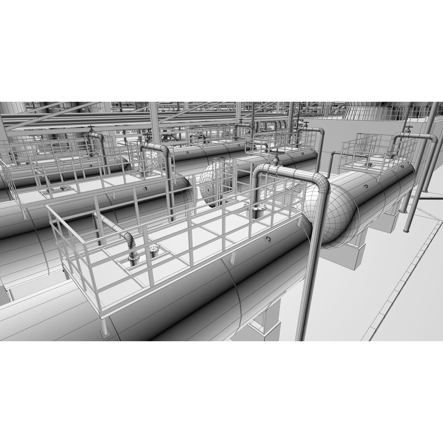 Refinery 3D Model – High Poly Animated Asset, FBX, OBJ