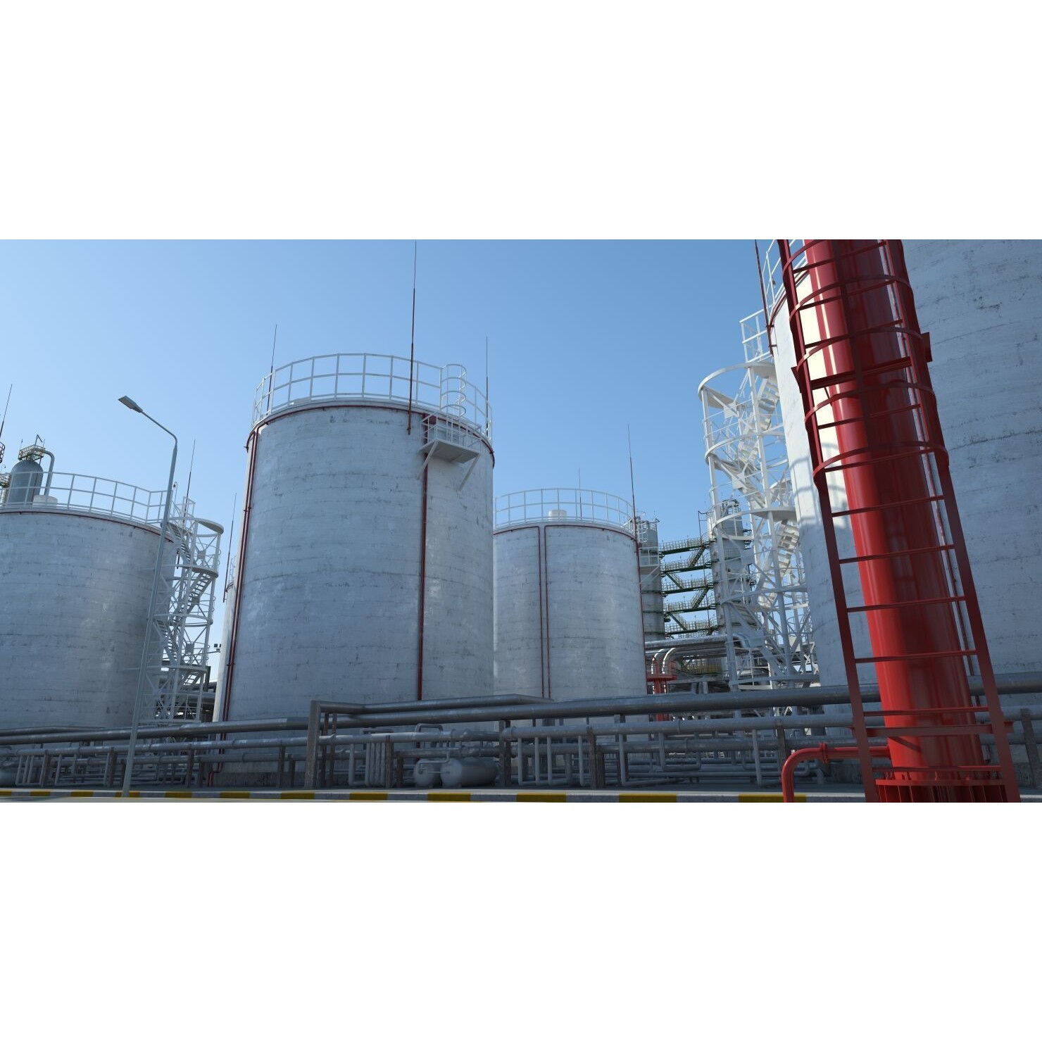 Refinery 3D Model – High Poly Animated Asset, FBX, OBJ - View 13