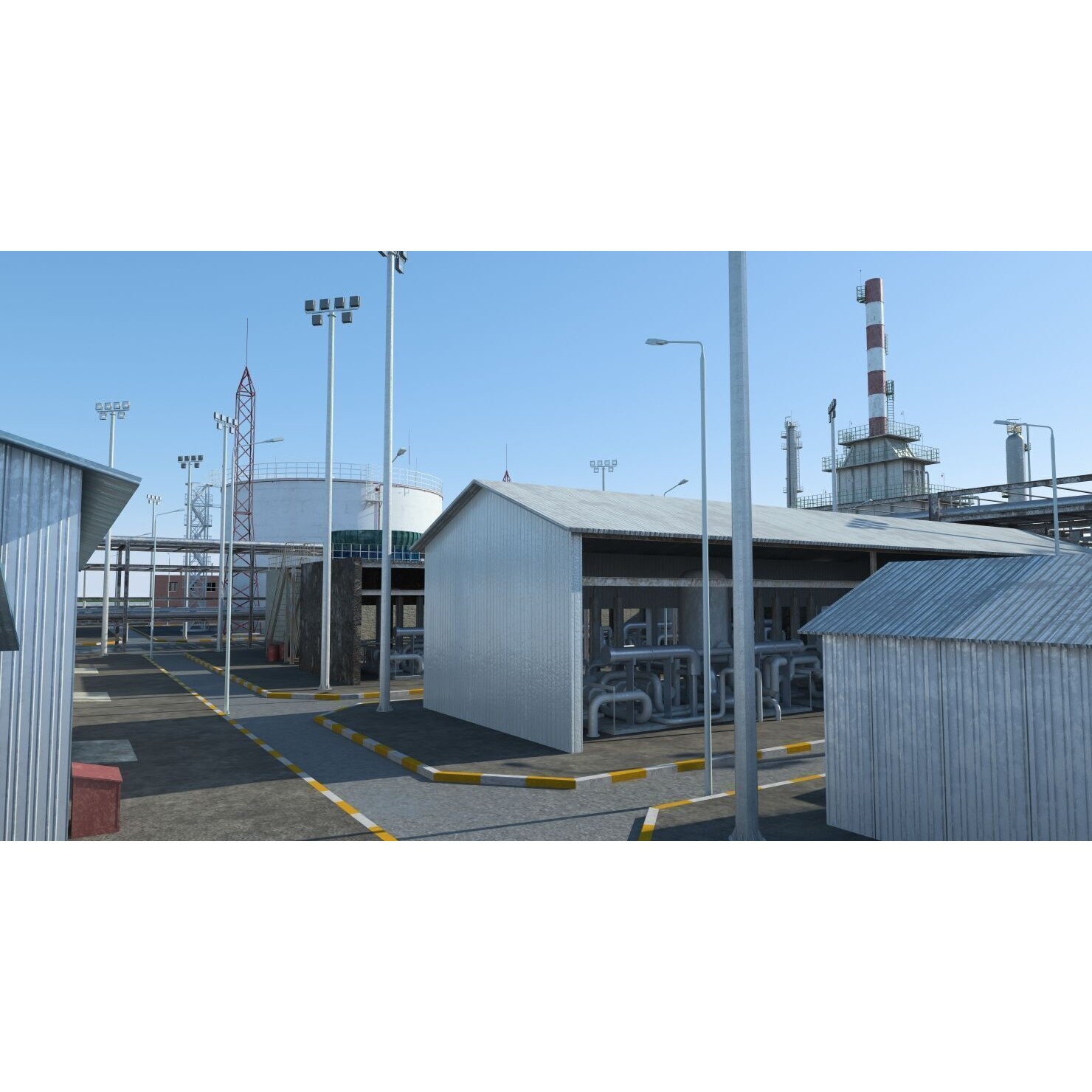 Refinery 3D Model – High Poly Animated Asset, FBX, OBJ - View 14