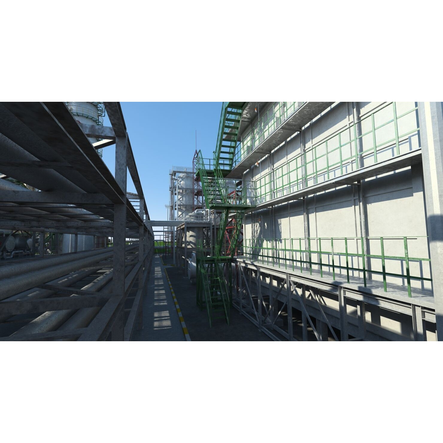 Refinery 3D Model – High Poly Animated Asset, FBX, OBJ - View 15