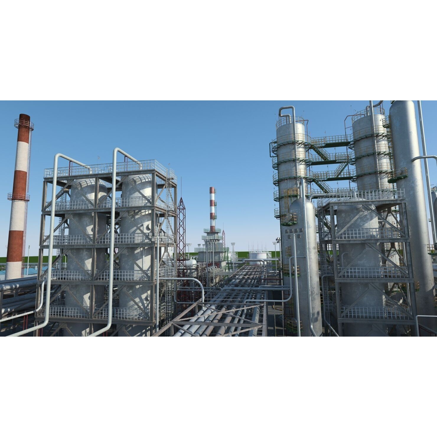 Refinery 3D Model – High Poly Animated Asset, FBX, OBJ - View 16
