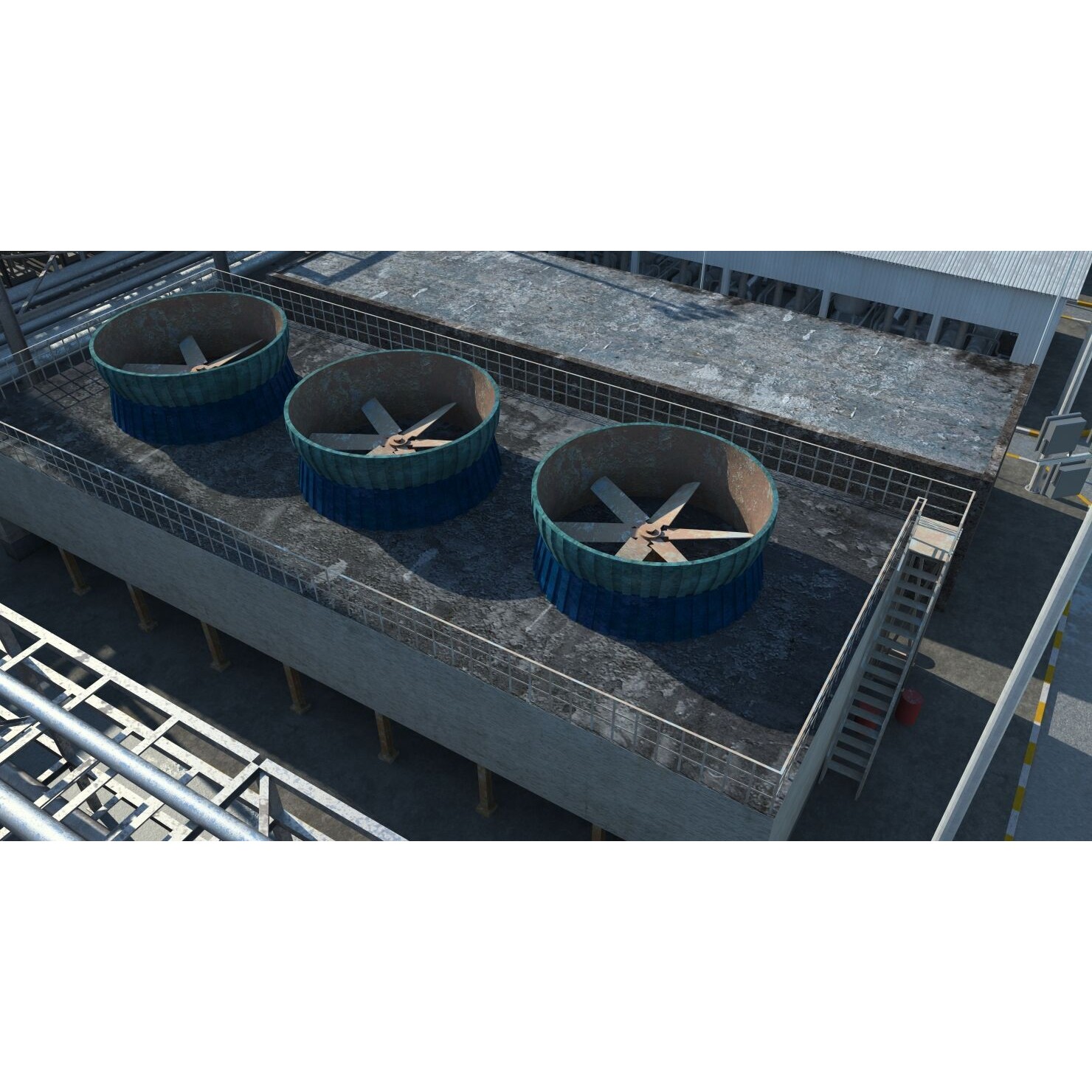 Refinery 3D Model – High Poly Animated Asset, FBX, OBJ - View 17