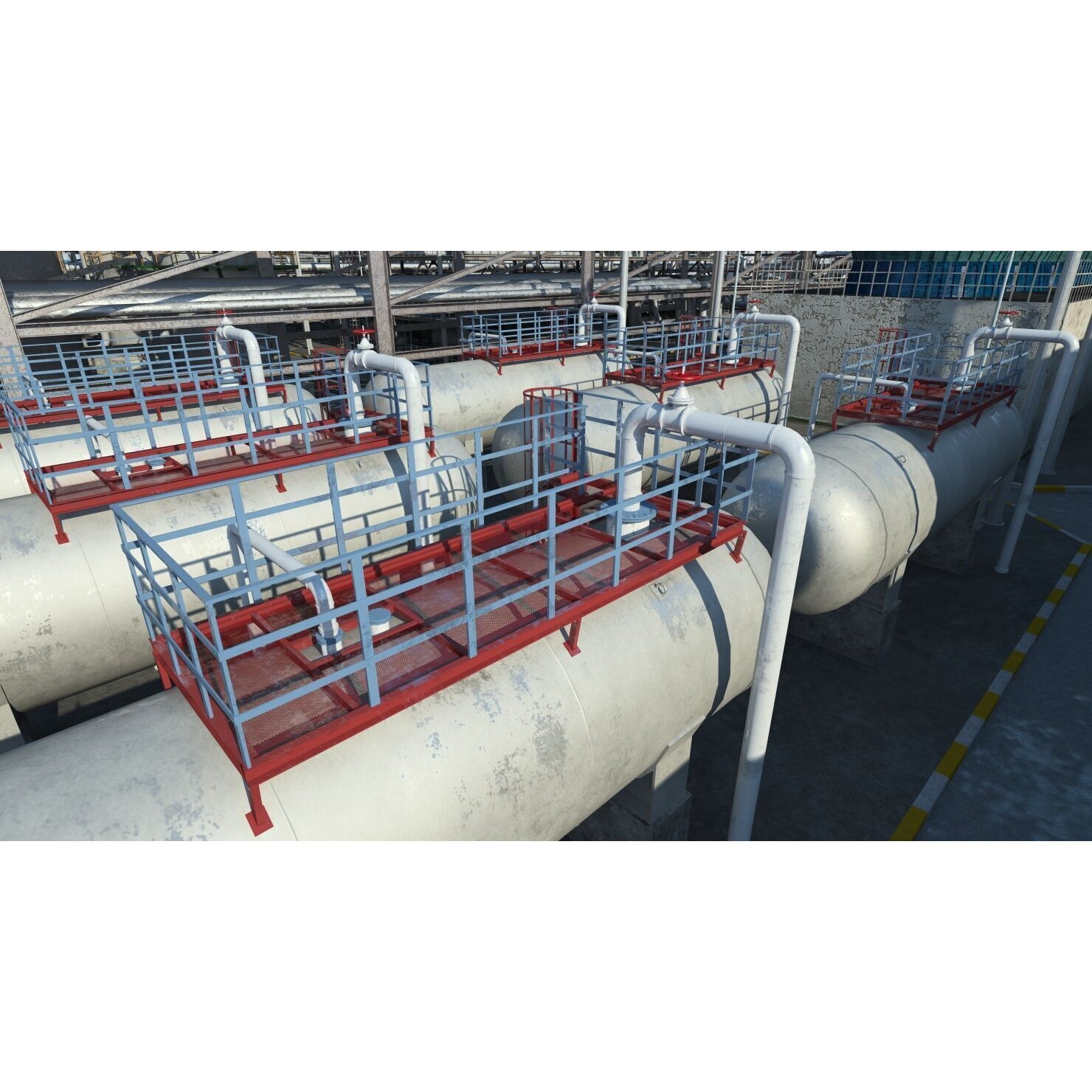 Refinery 3D Model – High Poly Animated Asset, FBX, OBJ - View 18