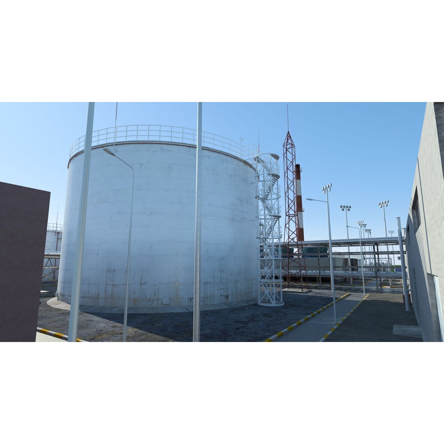 Refinery 3D Model – High Poly Animated Asset, FBX, OBJ - View 21