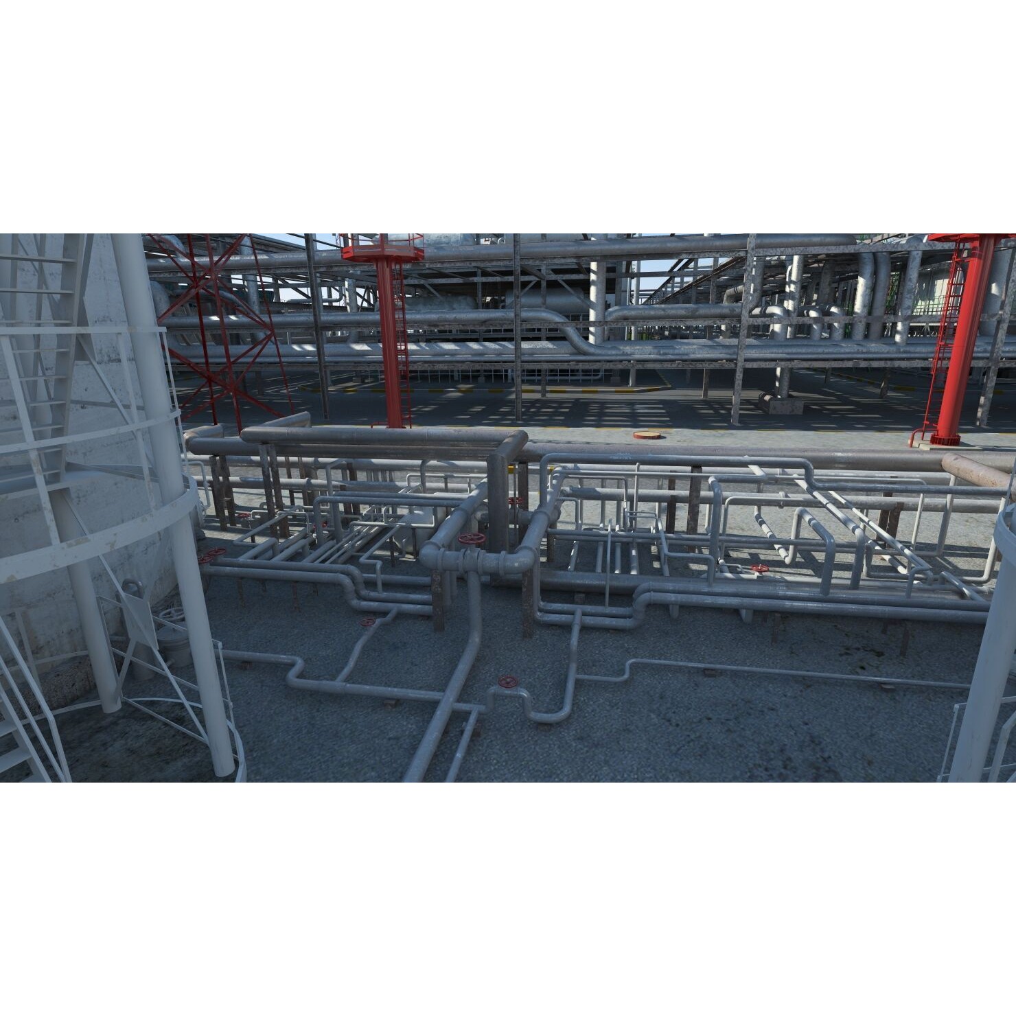 Refinery 3D Model – High Poly Animated Asset, FBX, OBJ - View 24