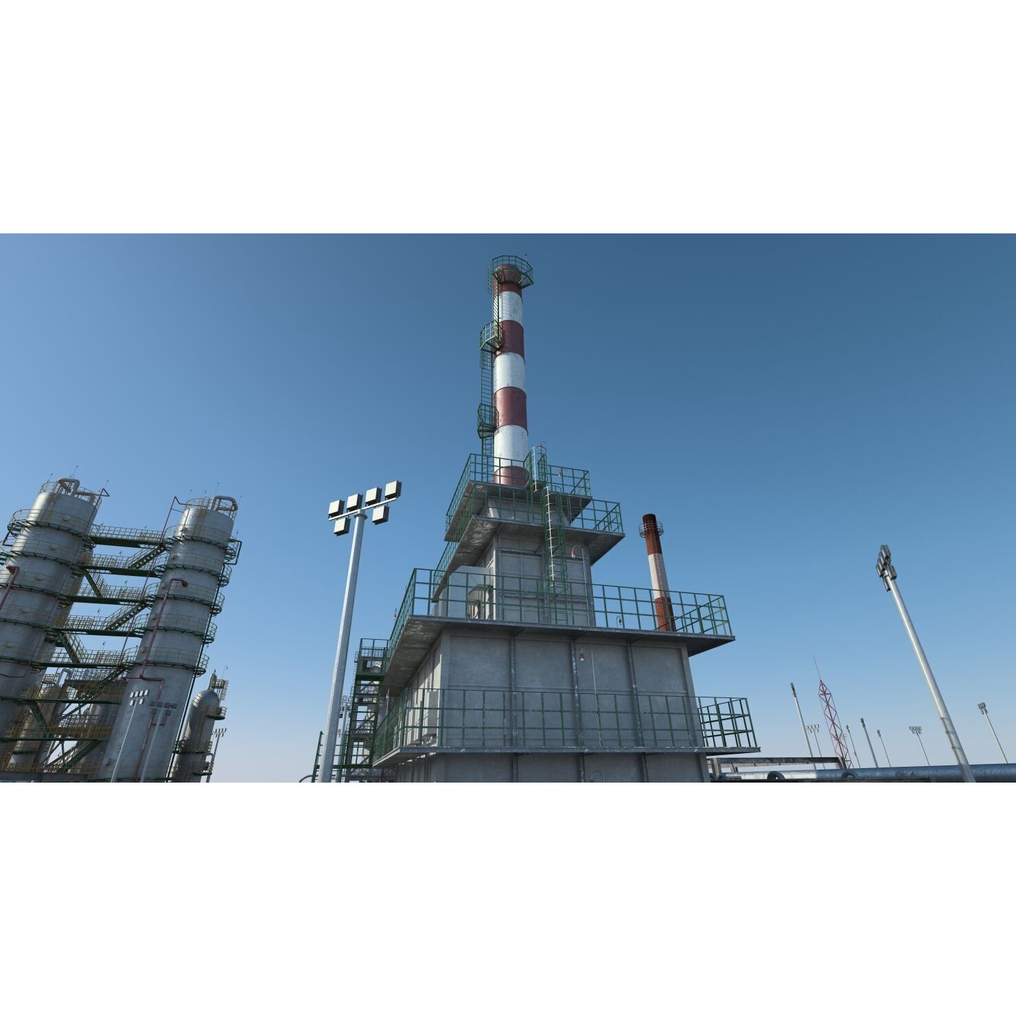 Refinery 3D Model – High Poly Animated Asset, FBX, OBJ - View 25
